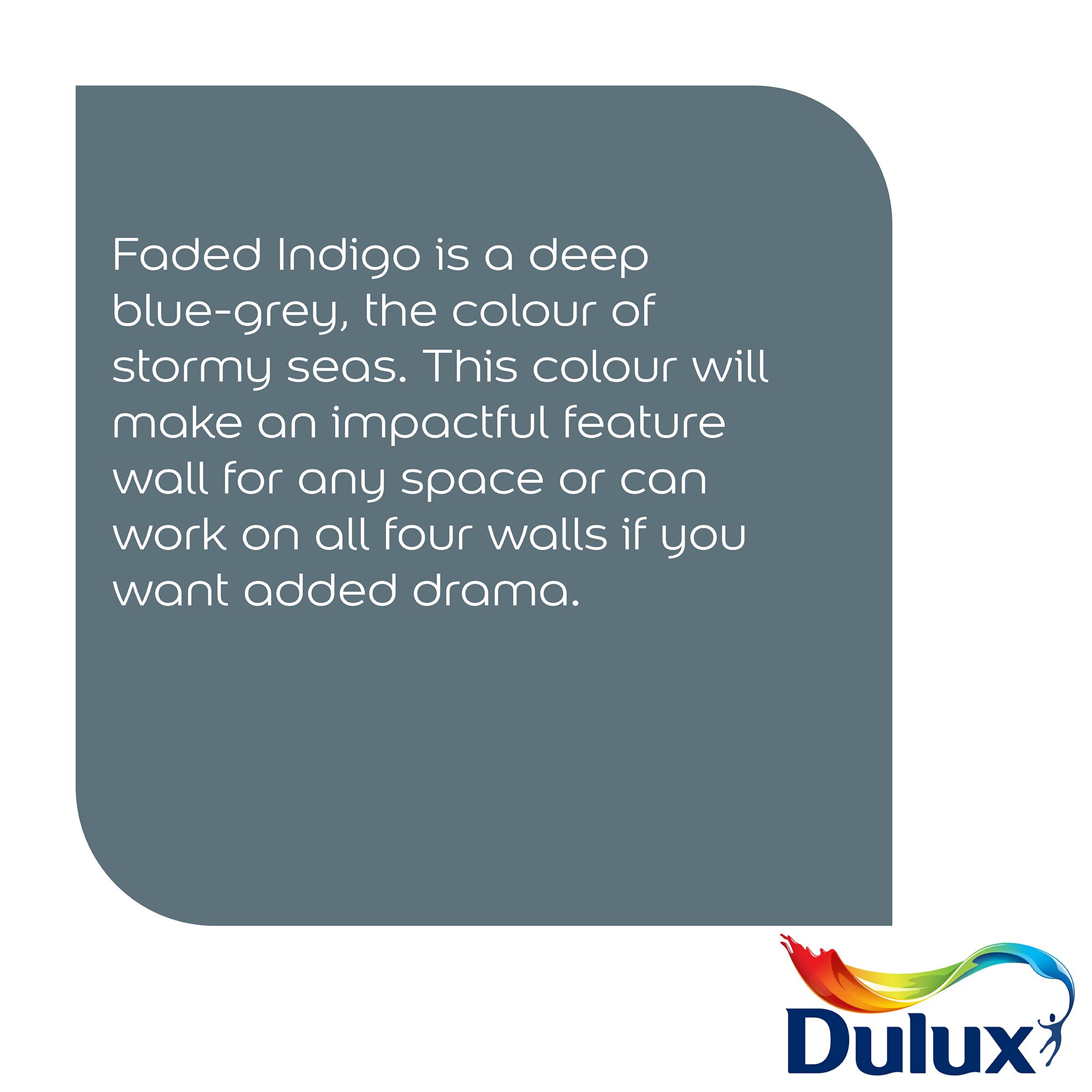 Dulux Easycare Kitchen Faded Indigo Matt Wall & ceiling Emulsion paint, 2.5L