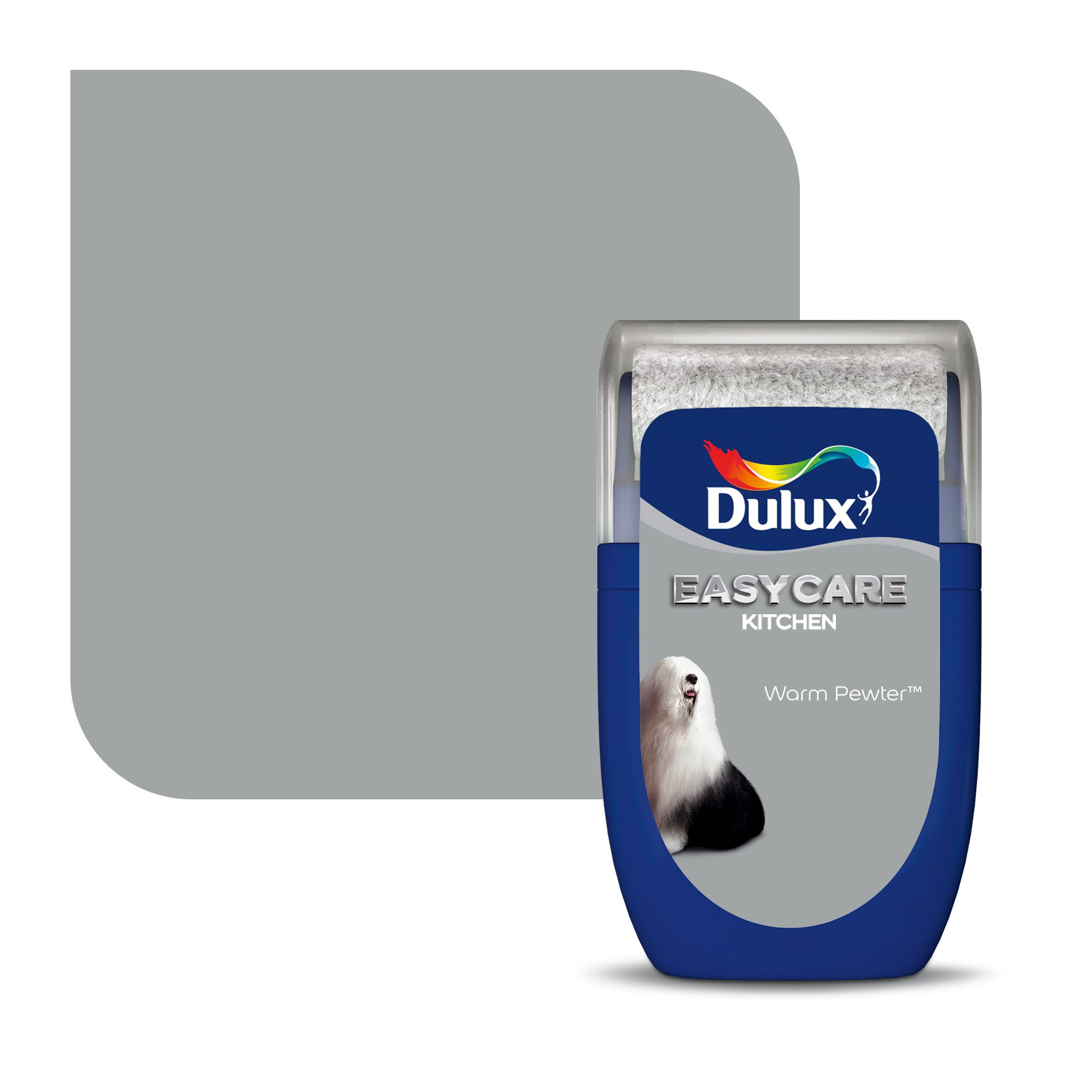 Dulux Easycare Kitchen Warm pewter Matt Emulsion paint, 30ml Tester pot