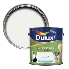 Dulux Easycare Kitchen White cotton Matt Emulsion paint 2.5L