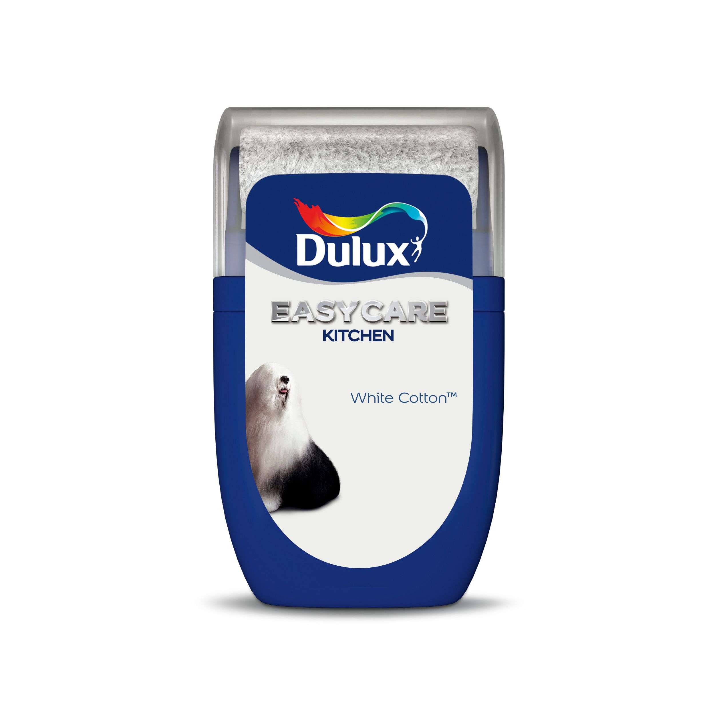 Dulux Easycare Kitchen White cotton Matt Emulsion paint, 30ml Tester pot