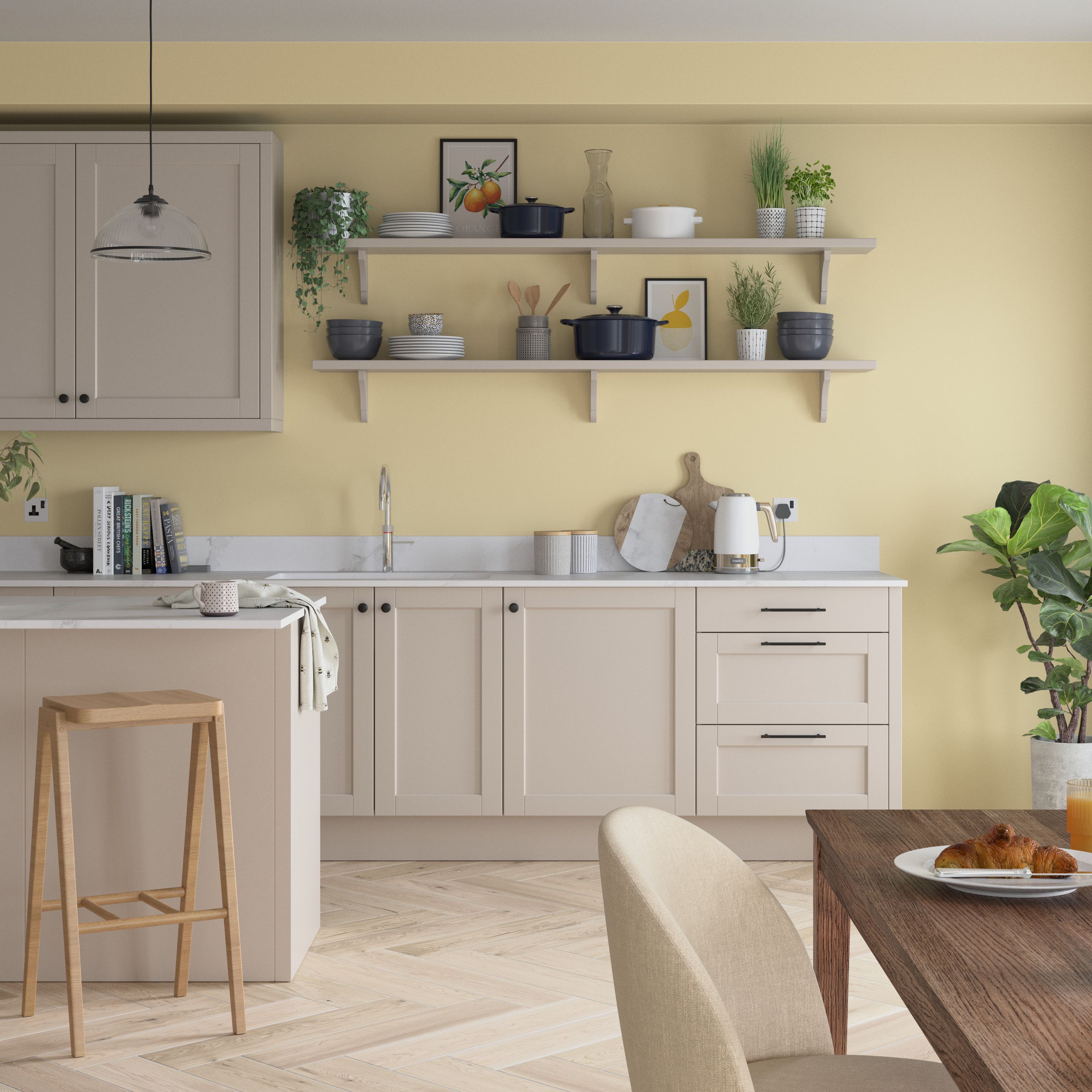Dulux Easycare Kitchen Wild primrose Matt Emulsion paint, 2.5L
