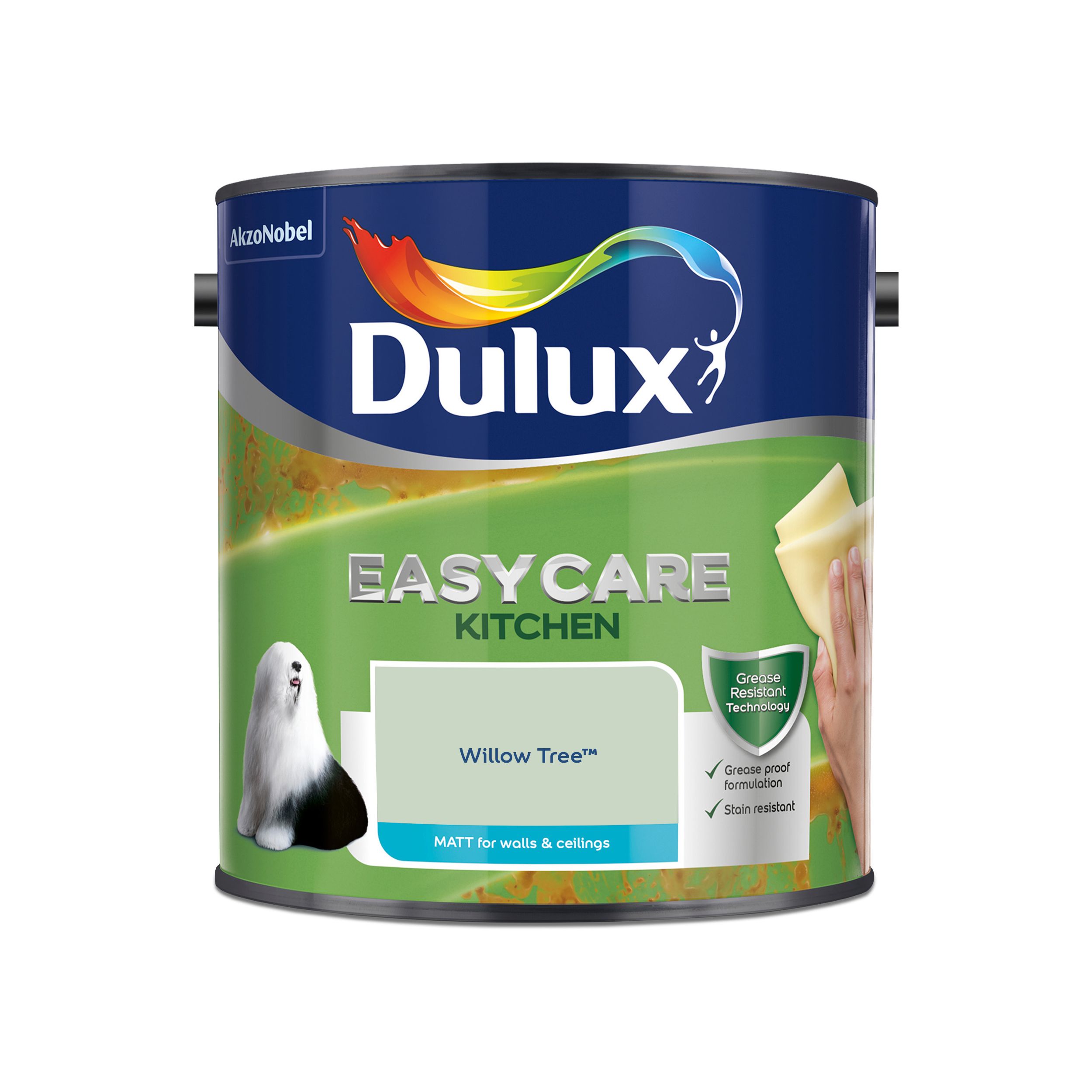 Dulux Walls & ceilings Willow tree Matt Emulsion paint, 2.5L