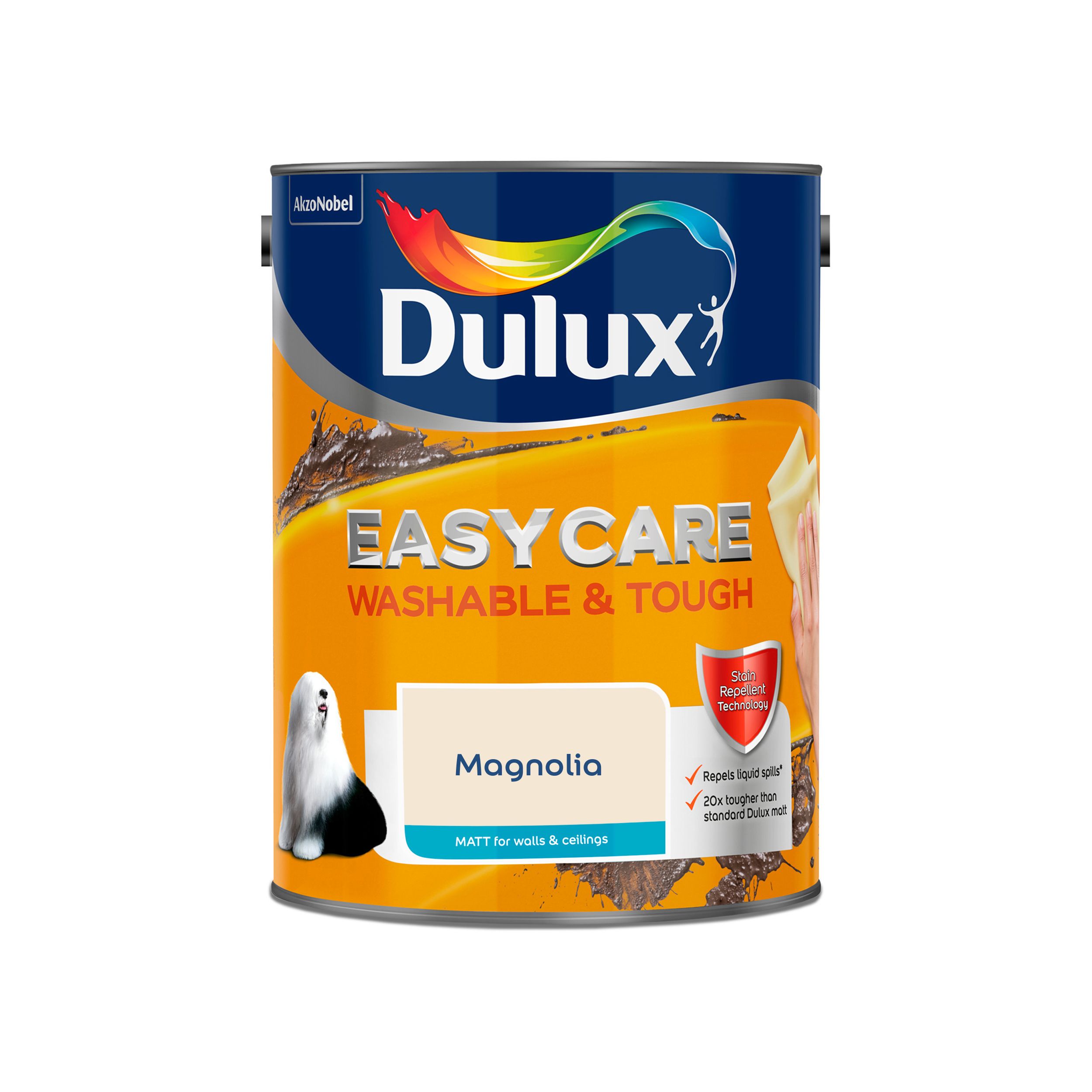 Dulux Easycare Magnolia Matt Emulsion paint, 5L