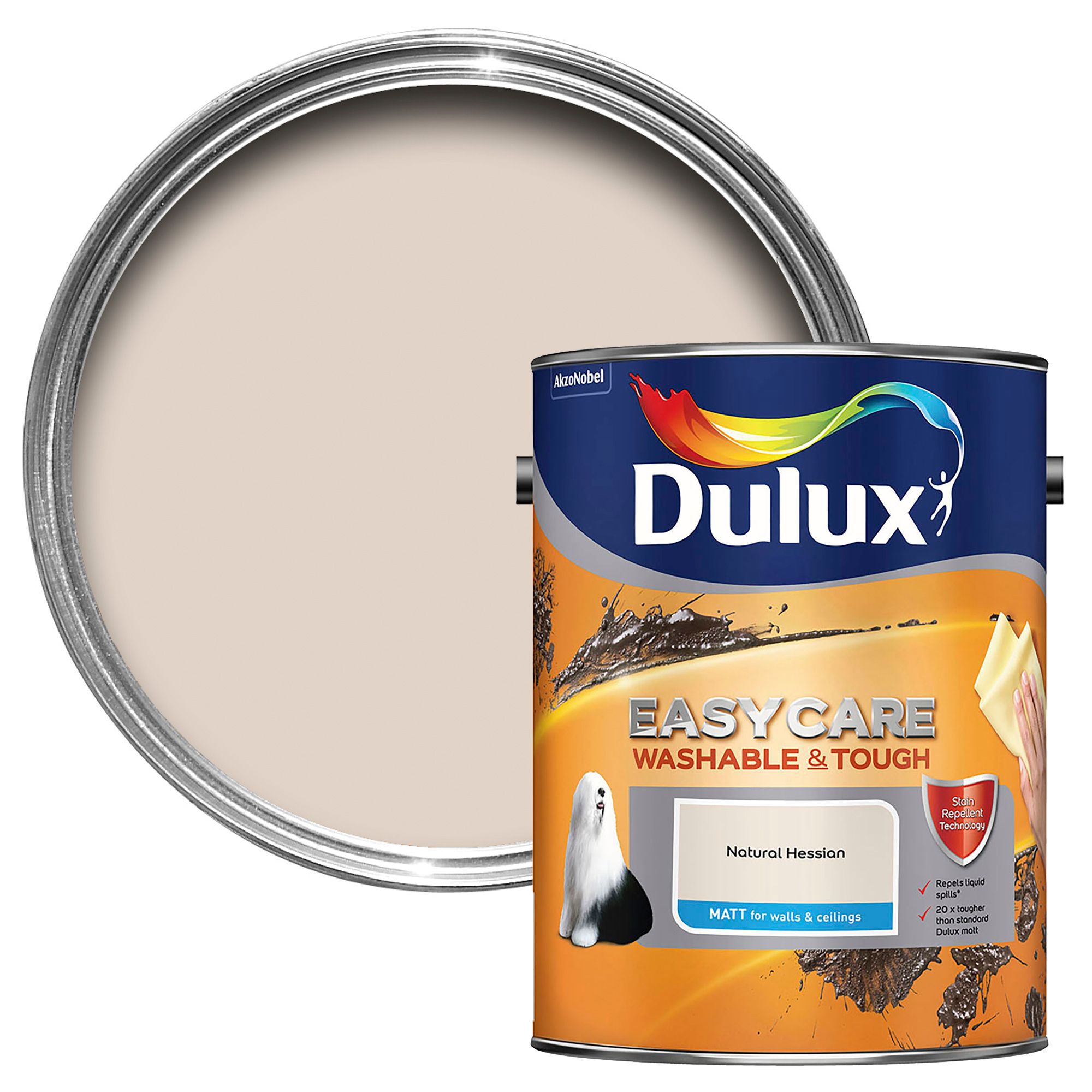 Dulux Easycare Natural hessian Matt Emulsion paint, 5L Tradepoint