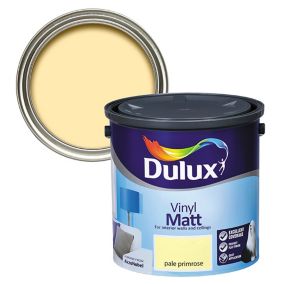 Dulux Easycare Pale primrose Vinyl matt Emulsion paint, 2.5L