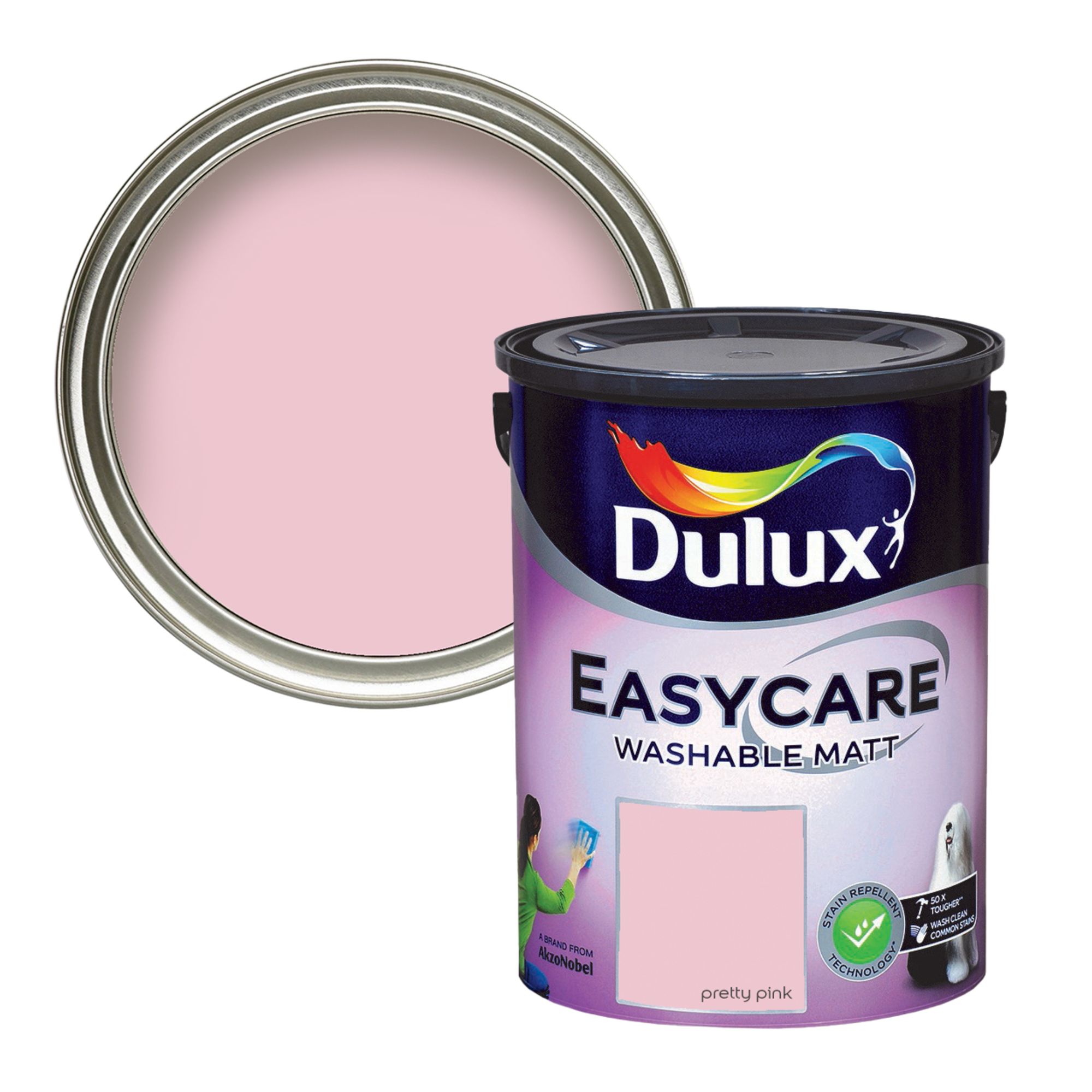 Dulux Easycare Pretty Pink Matt Emulsion paint, 5L | Tradepoint