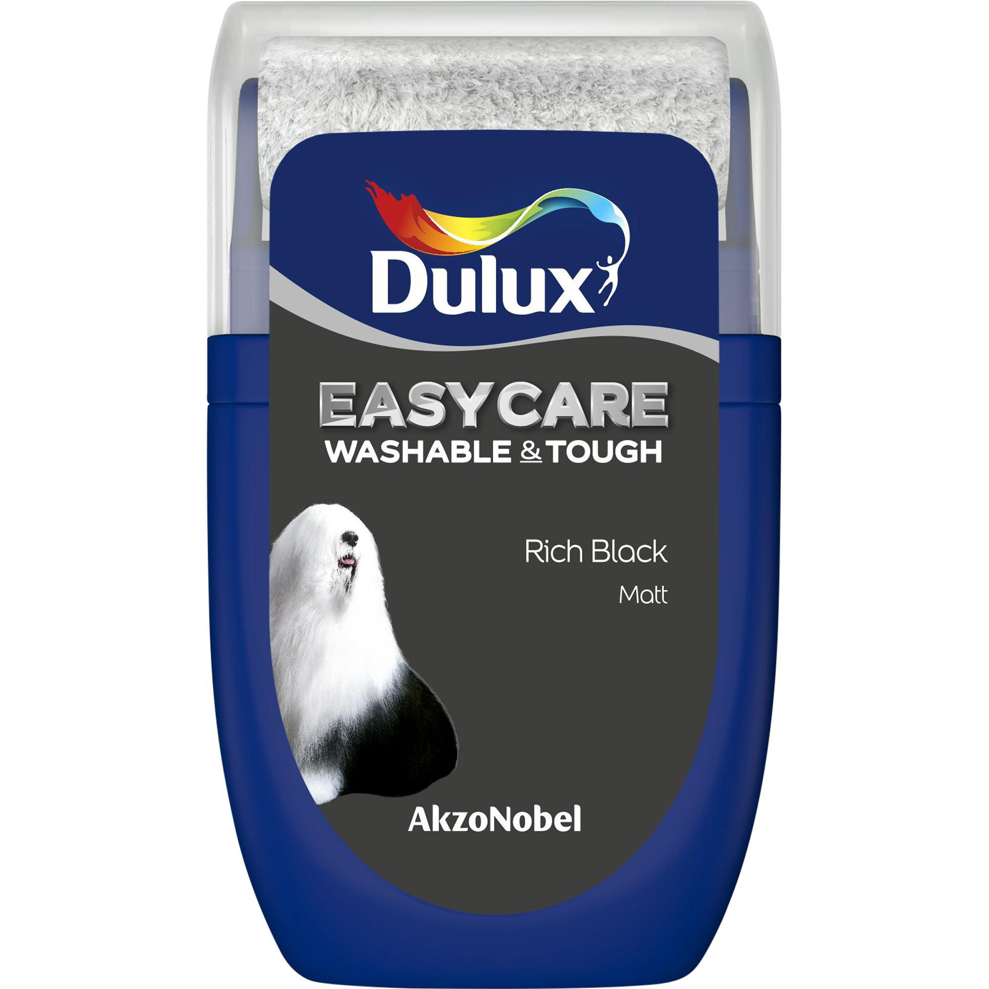 Dulux Easycare Rich black Matt Emulsion paint, 30ml Tester pot