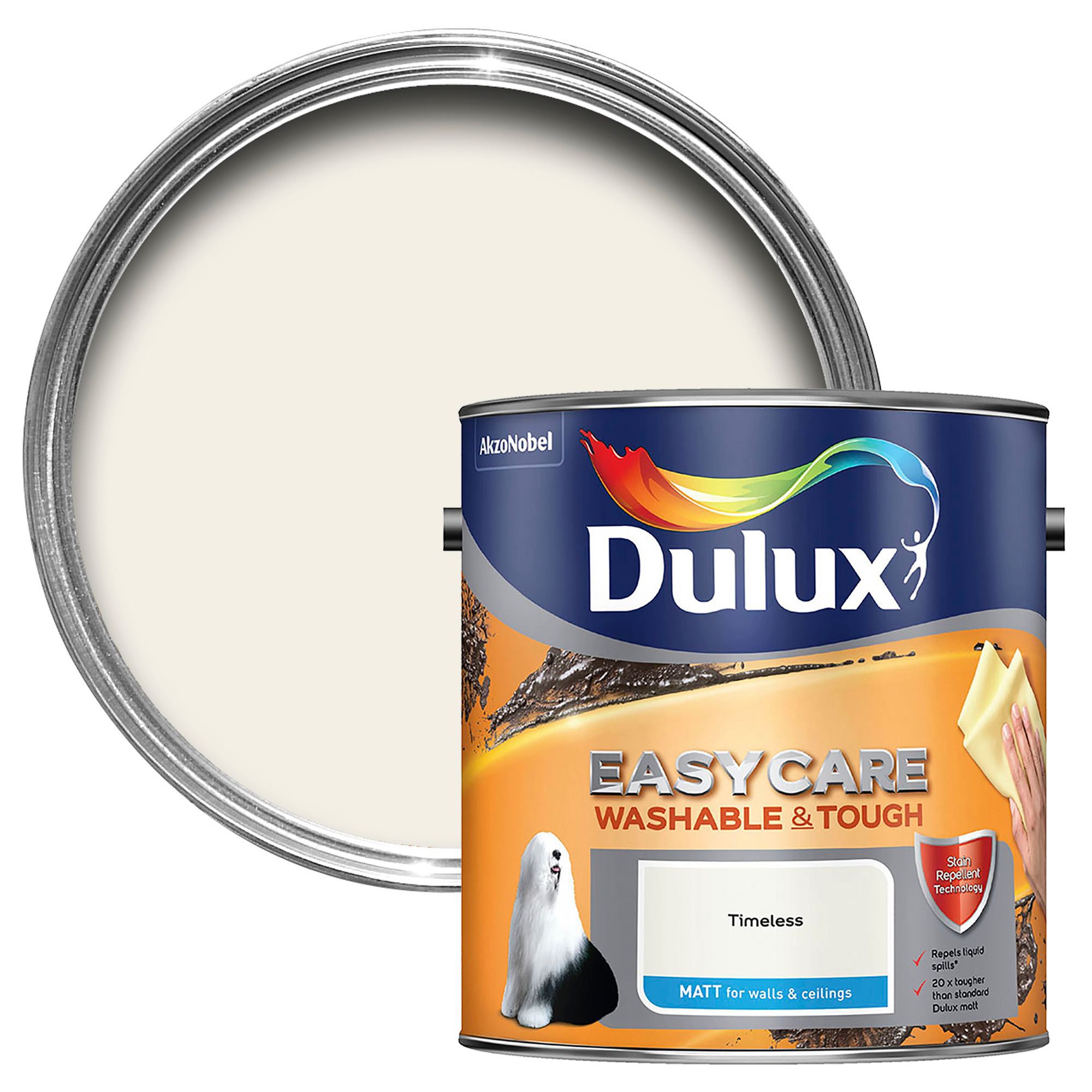 Dulux Easycare Timeless Matt Emulsion paint, 2.5L