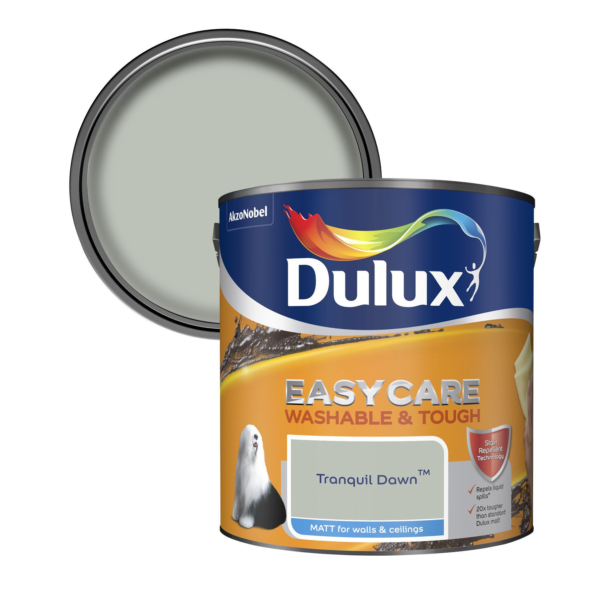 Dulux Easycare Tranquil dawn Matt Emulsion paint, 2.5L