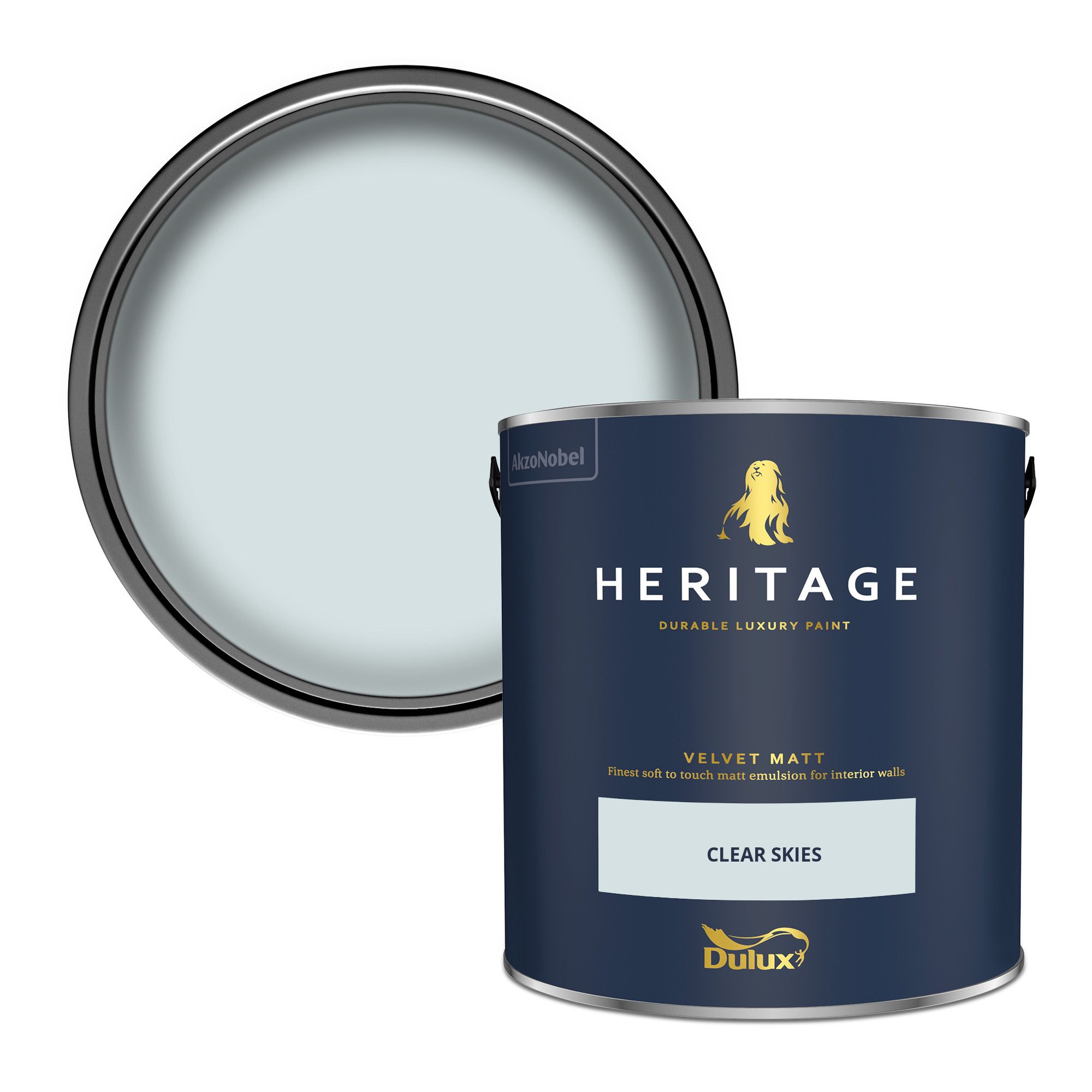 Dulux Heritage Clear Skies Velvet matt Wall paint, 2.5L