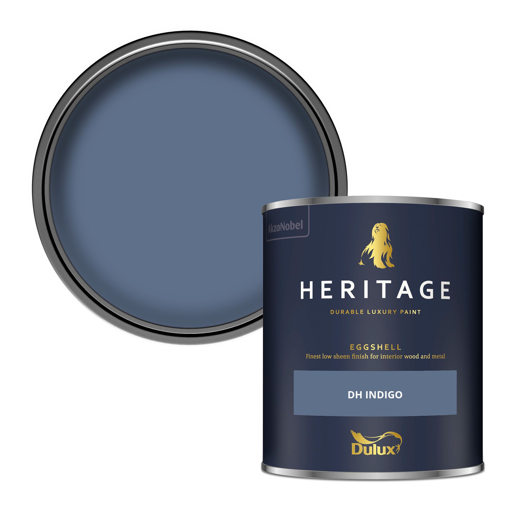 Dulux Heritage DH Indigo Eggshell Multi-surface Wall paint, 750ml