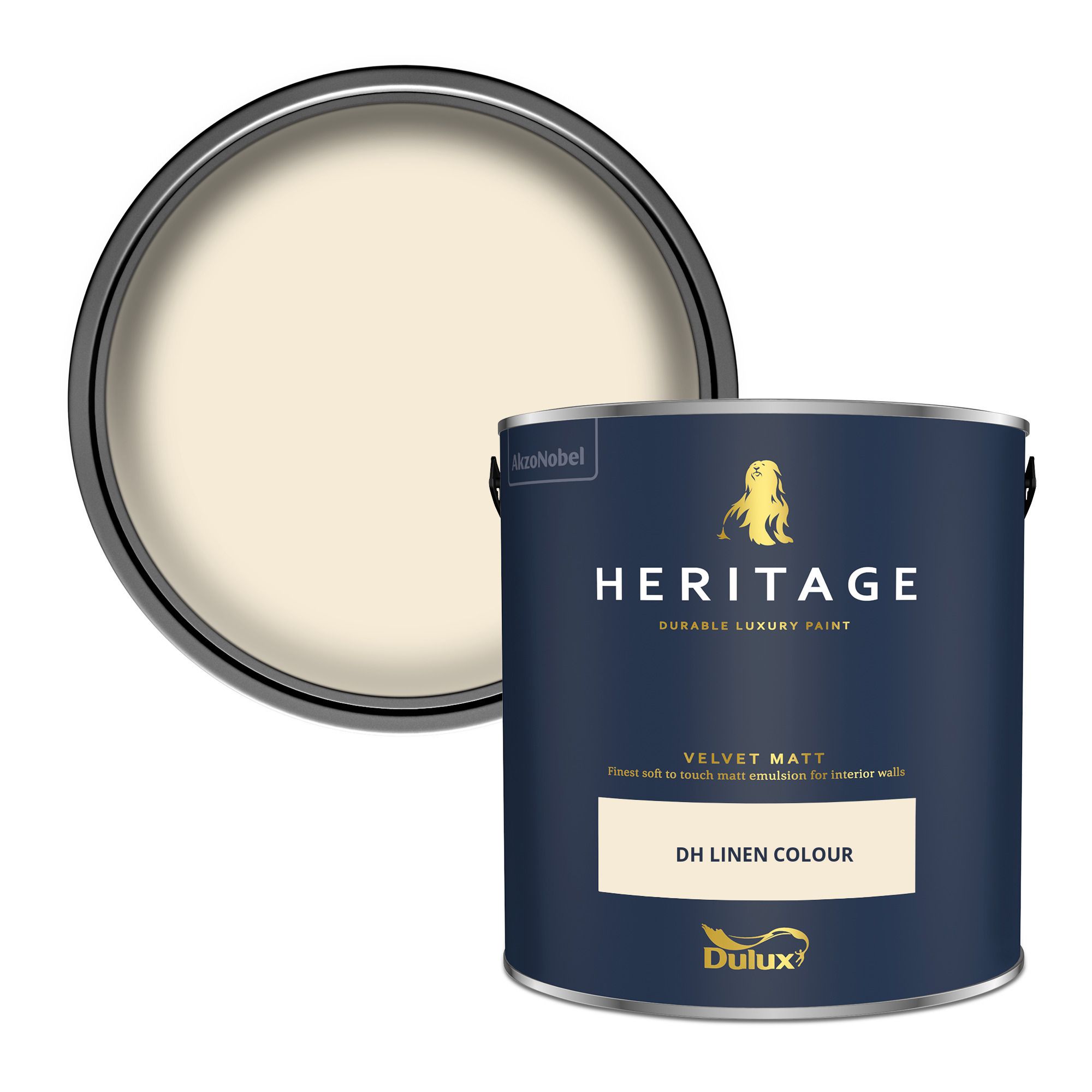 Dulux Heritage DH Linen Colour Velvet matt Wall paint, 2.5L