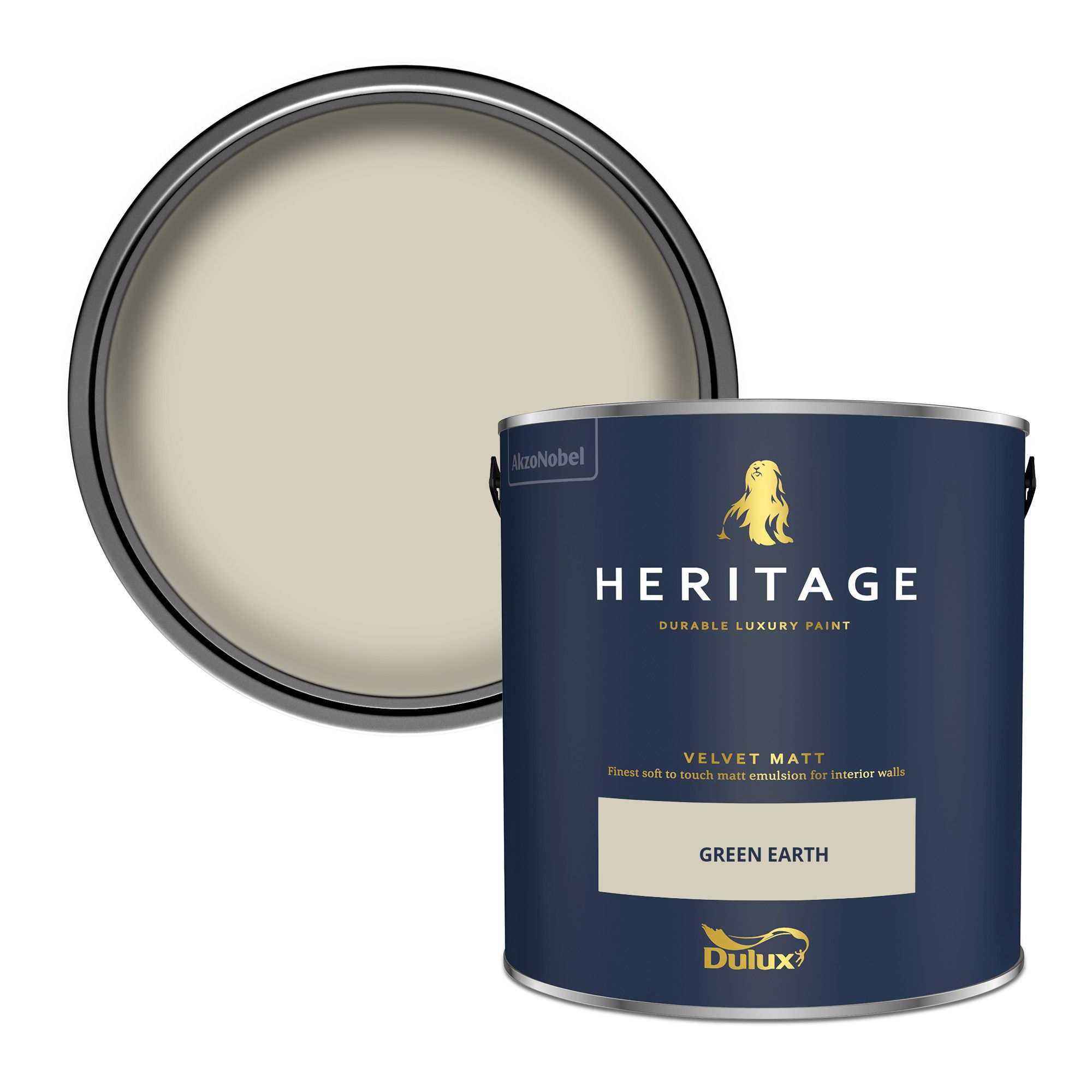 Dulux Heritage Green Earth Velvet matt Wall paint, 2.5L