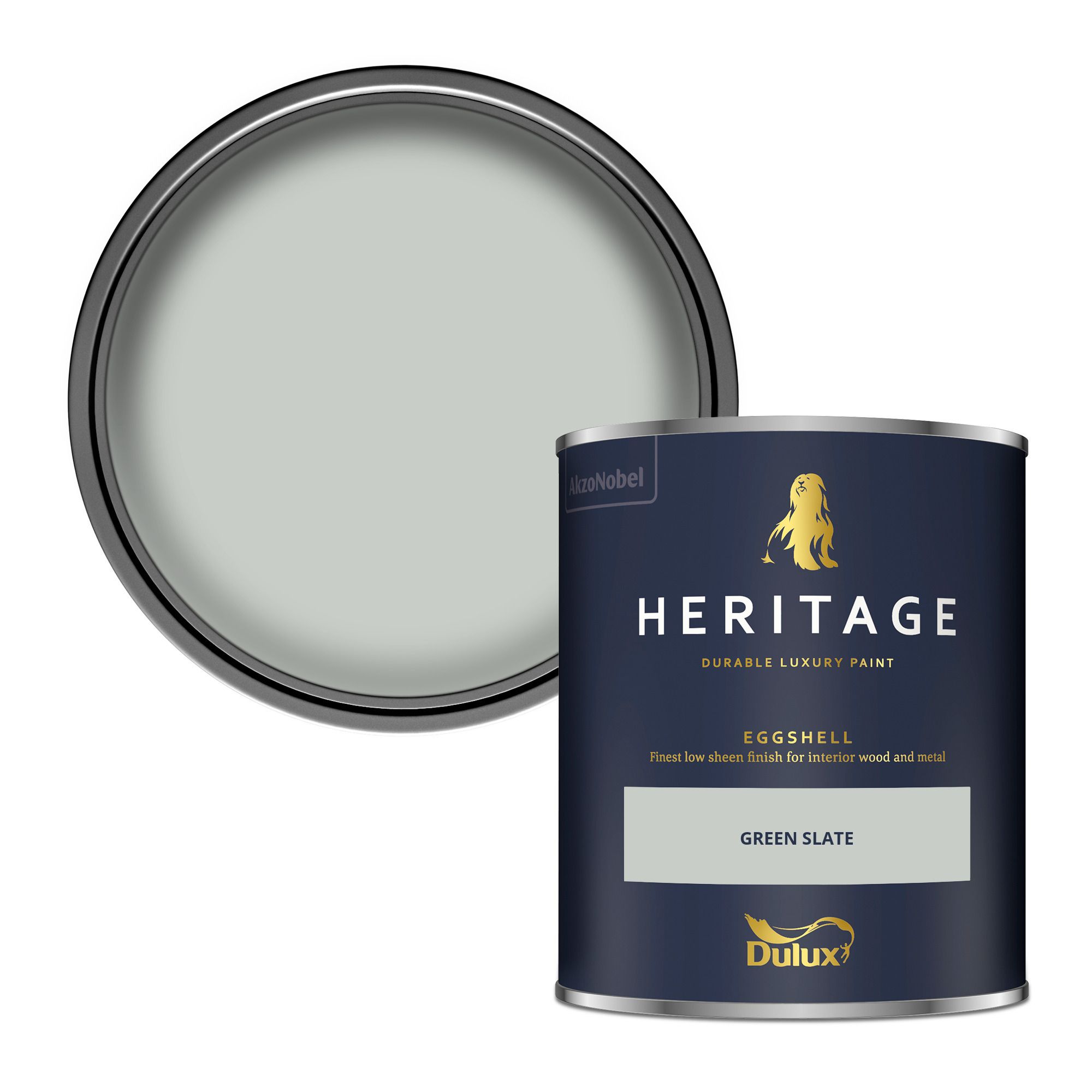 Dulux Heritage Green Slate Eggshell Multi-surface Wall paint, 750ml
