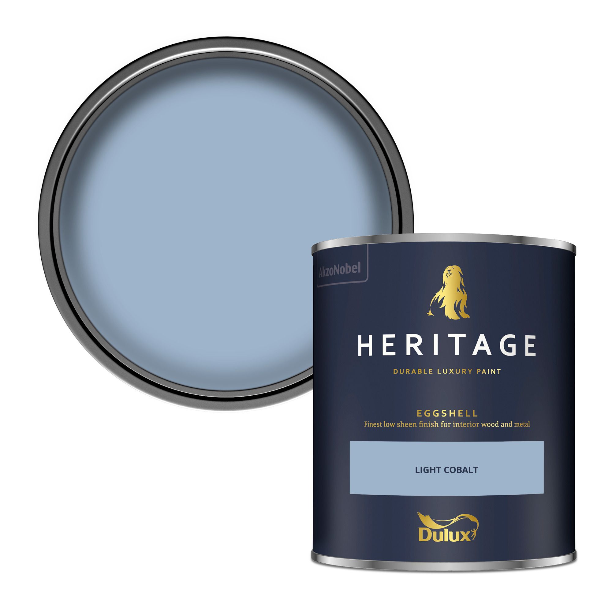 Dulux Heritage Light Cobalt Eggshell Multi-surface Wall paint, 750ml