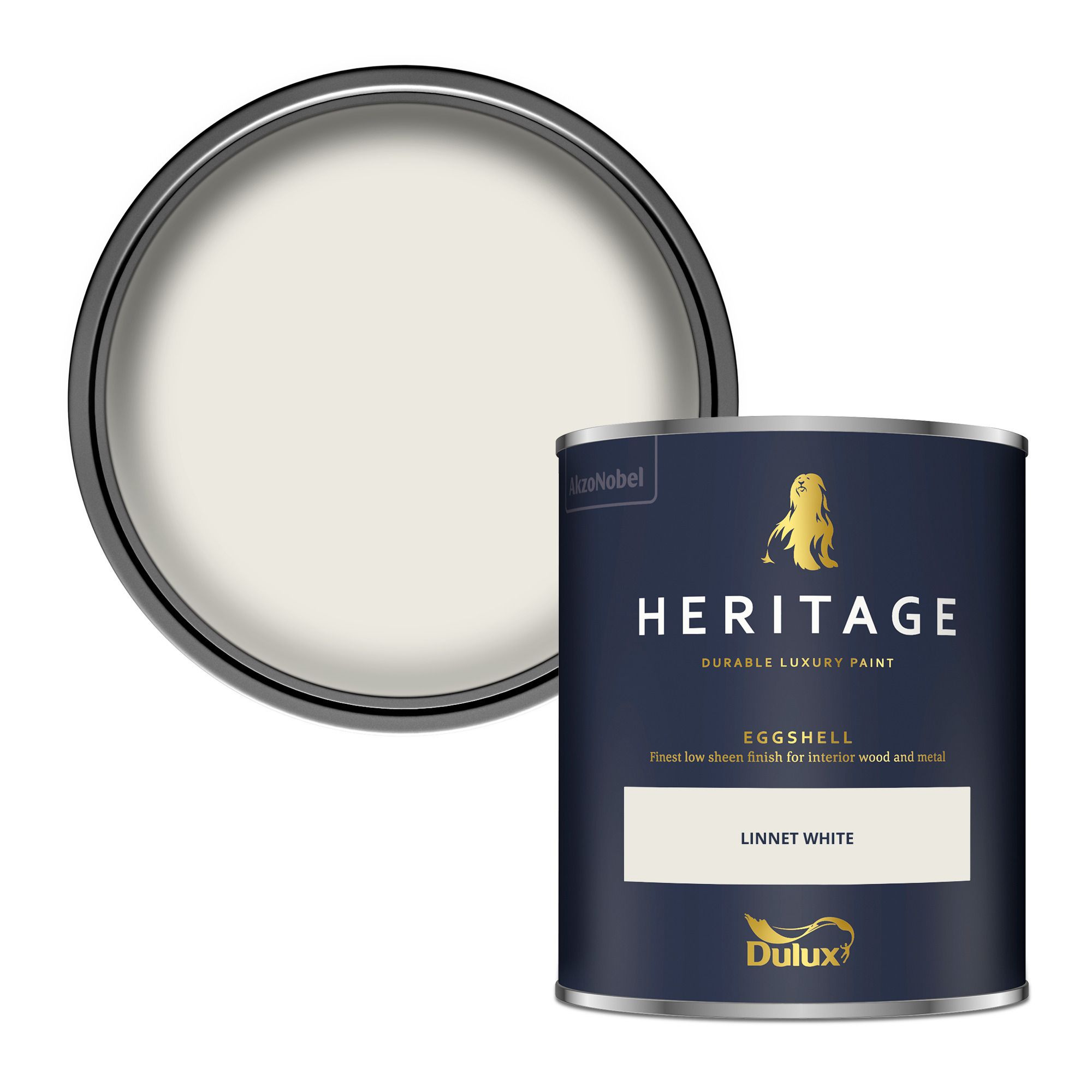 Dulux Heritage Linnet White Eggshell Multi-surface Wall paint, 750ml Price Comparisons | Compare The Build