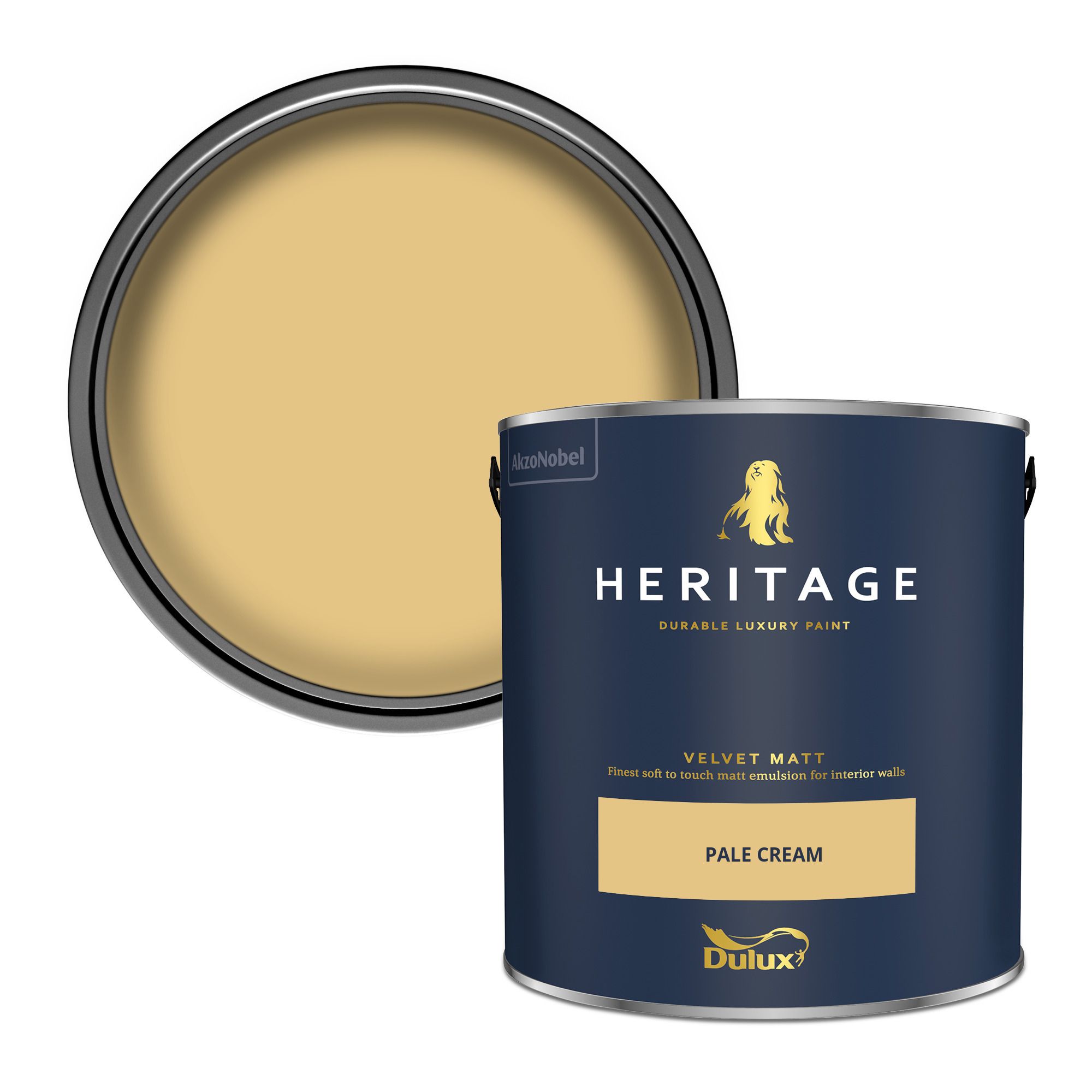 Dulux Heritage Pale Cream Velvet matt Wall paint, 2.5L