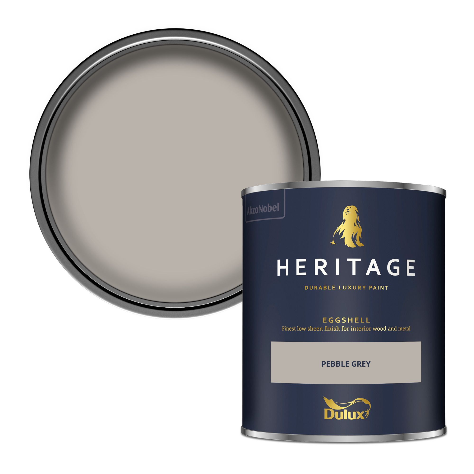Dulux Heritage Pebble Grey Eggshell Multi-surface Wall paint, 750ml