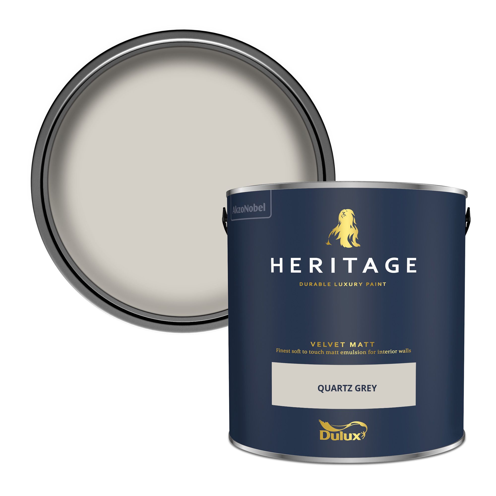 Dulux Heritage Quartz Grey Velvet matt Wall paint, 2.5L