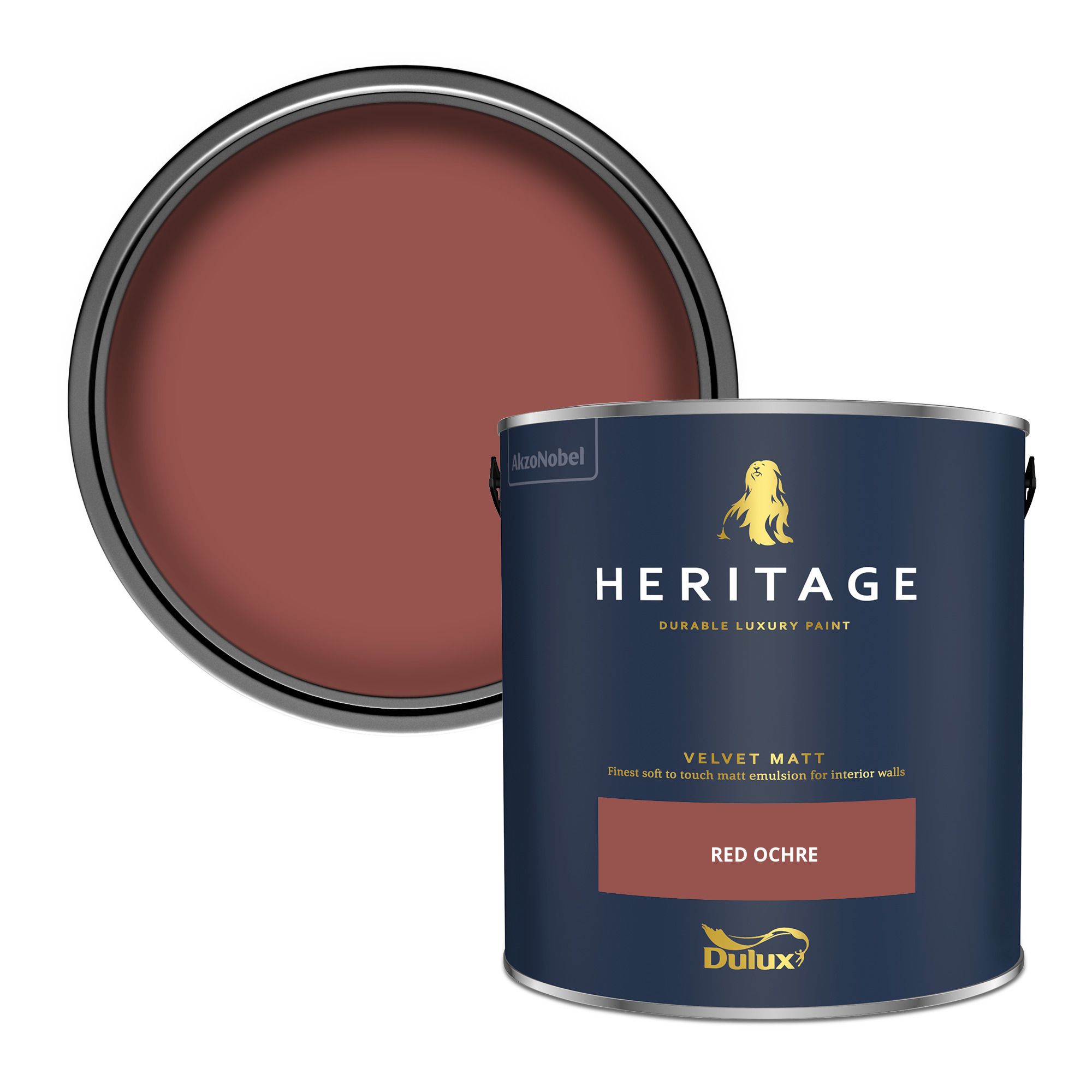 Dulux Heritage Red Ochre Velvet matt Wall paint, 2.5L