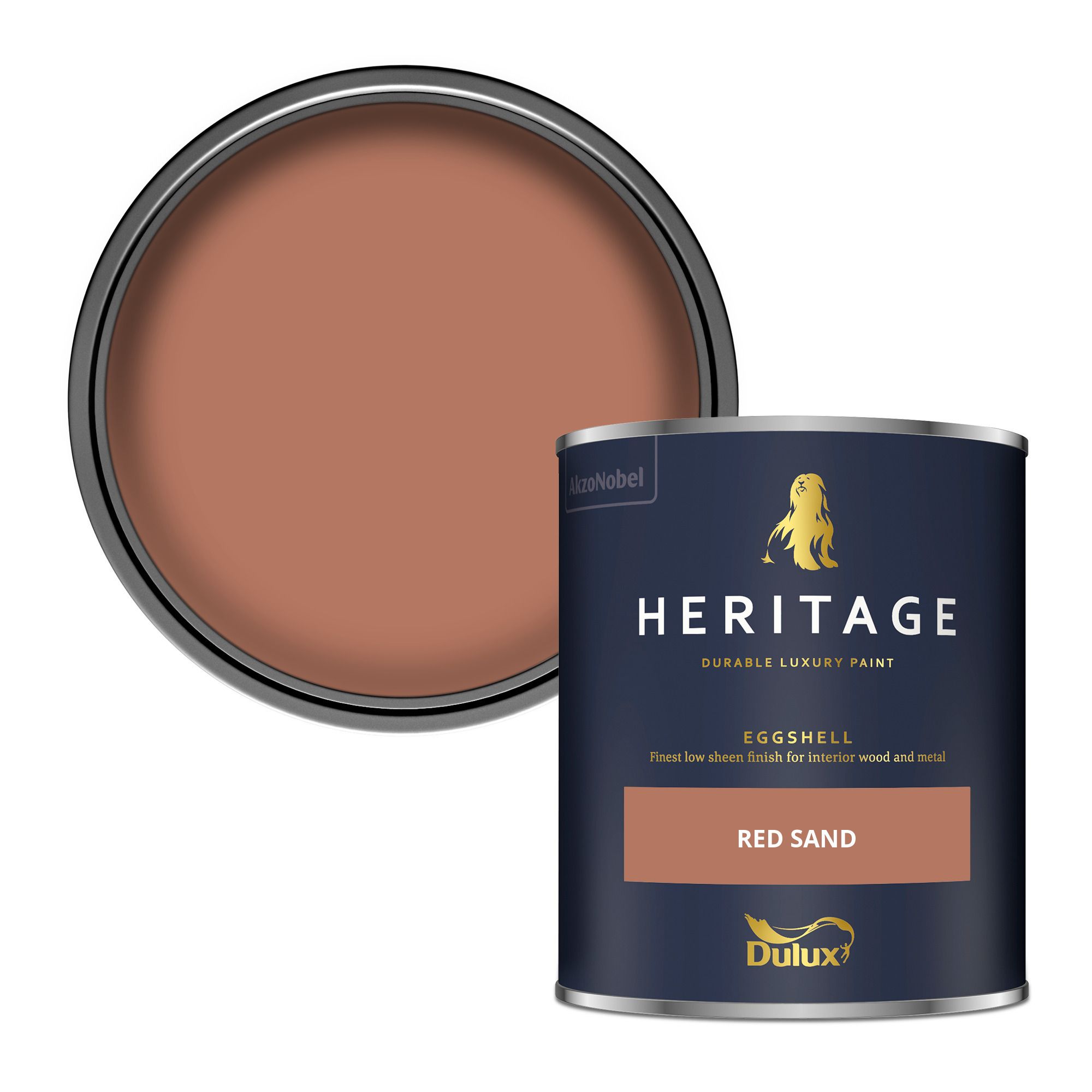 Dulux Heritage Red Sand Eggshell Multi-surface Wall paint, 750ml