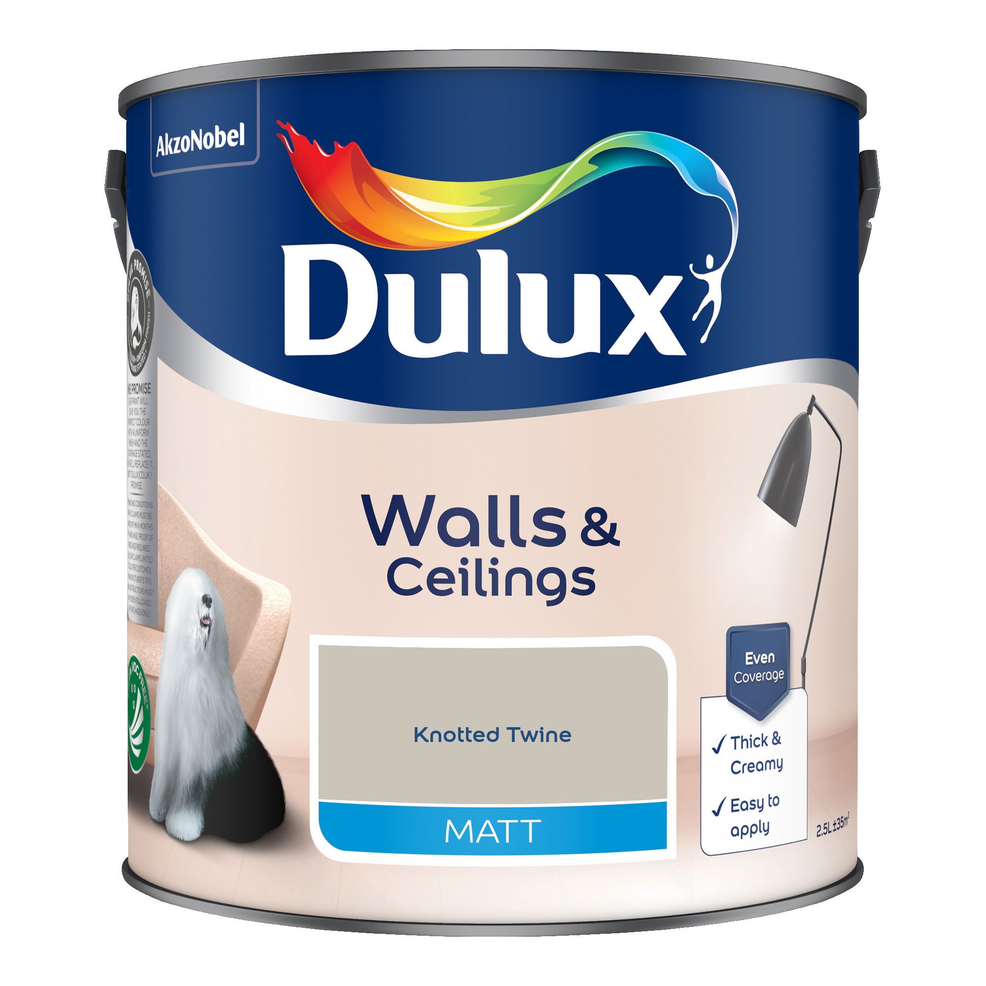 Dulux Knotted Twine Matt Wall & ceiling Emulsion paint, 2.5L
