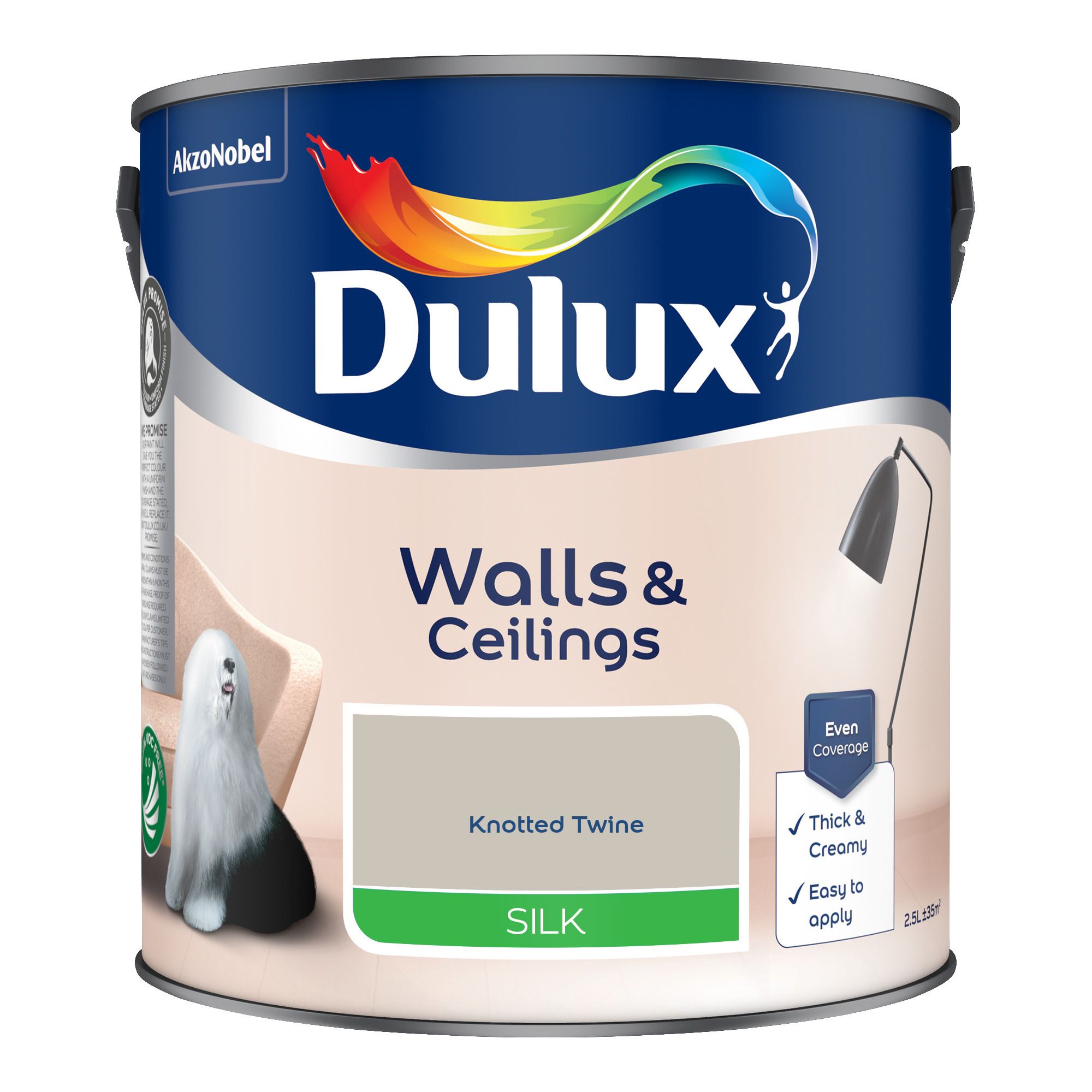 Dulux Knotted Twine Silk Wall & ceiling Emulsion paint, 2.5L