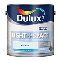 Dulux Light & space First frost Matt Emulsion paint, 2.5L