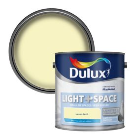 Dulux Light & space Lemon spirit Matt Emulsion paint, 2.5L