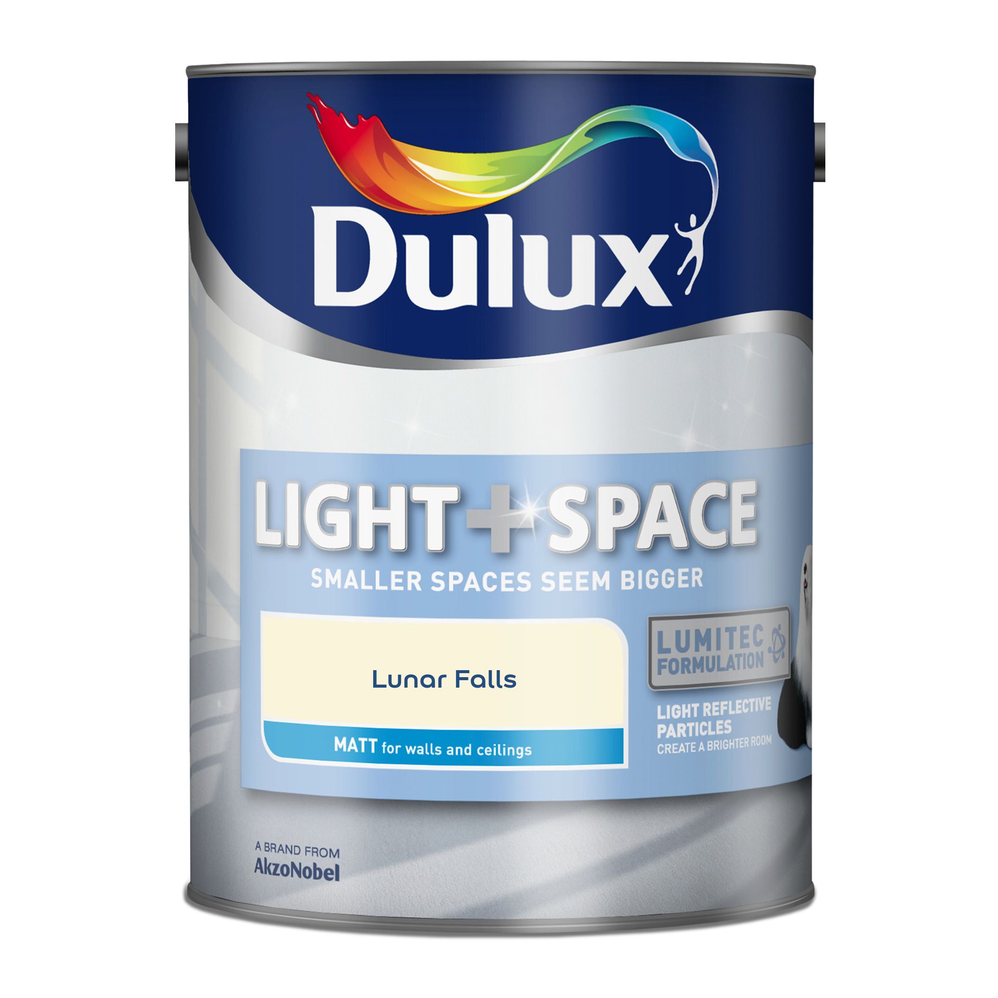 Dulux Light & space Lunar falls Matt Emulsion paint, 5L