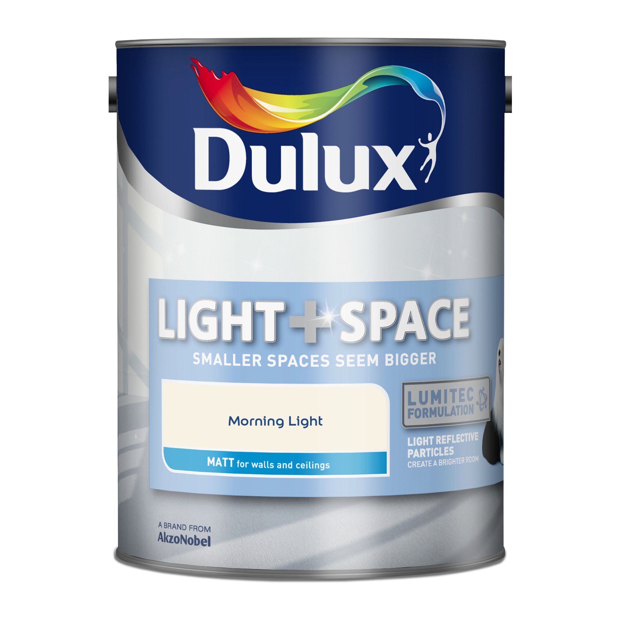 Dulux Light & space Morning light Matt Emulsion paint, 5L
