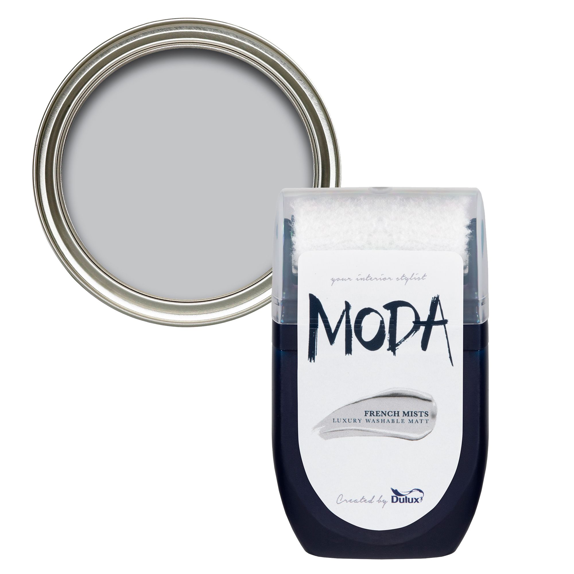Dulux Moda French mists Flat matt Emulsion paint, 30ml