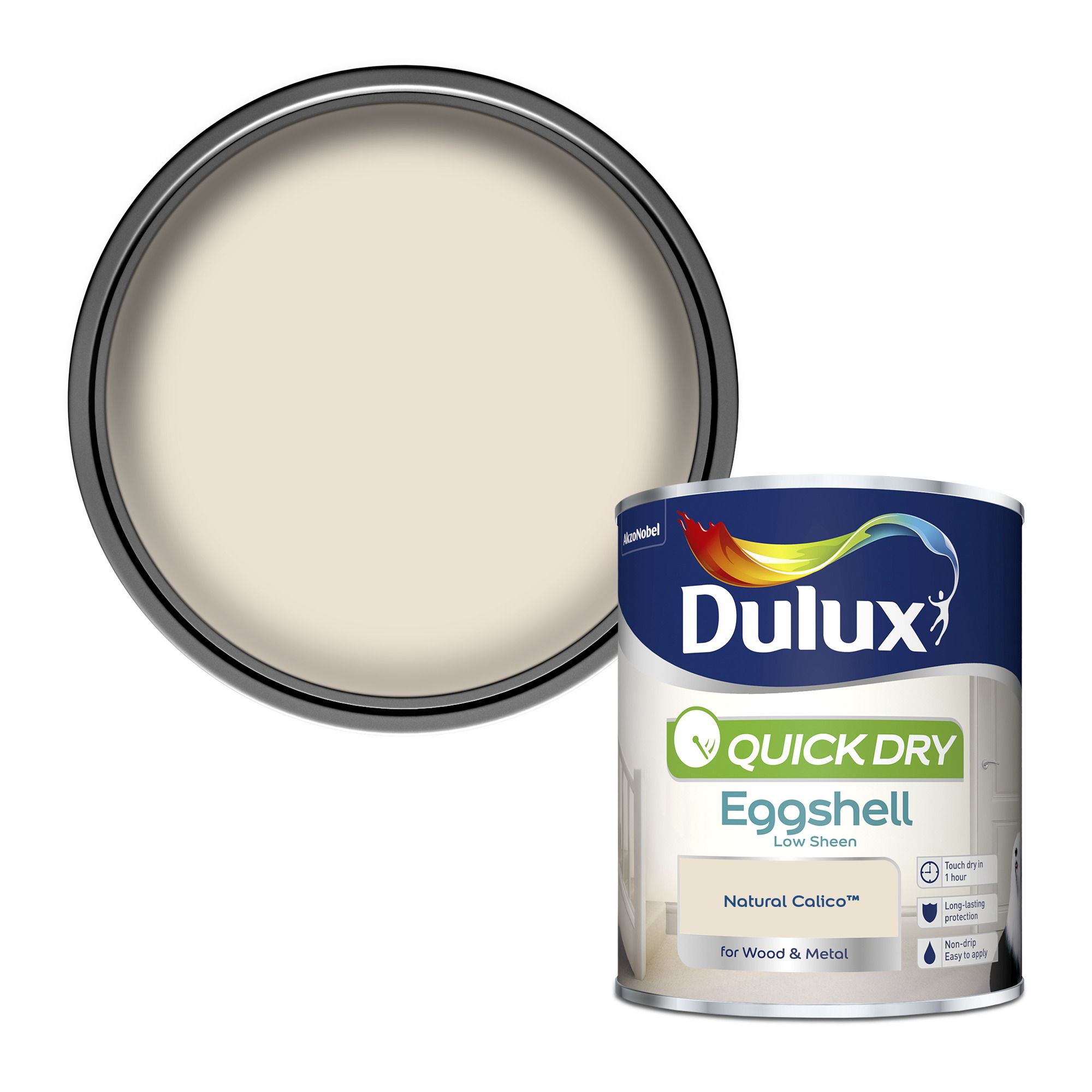 Dulux Natural calico Eggshell Metal & wood paint, 750ml