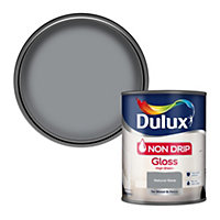 Dulux Non drip Natural slate Gloss Metal & wood paint, 750ml