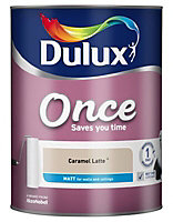 Dulux Once Caramel latte Matt Emulsion paint, 5L