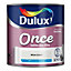 Dulux Once White cotton Matt Emulsion paint, 2.5L