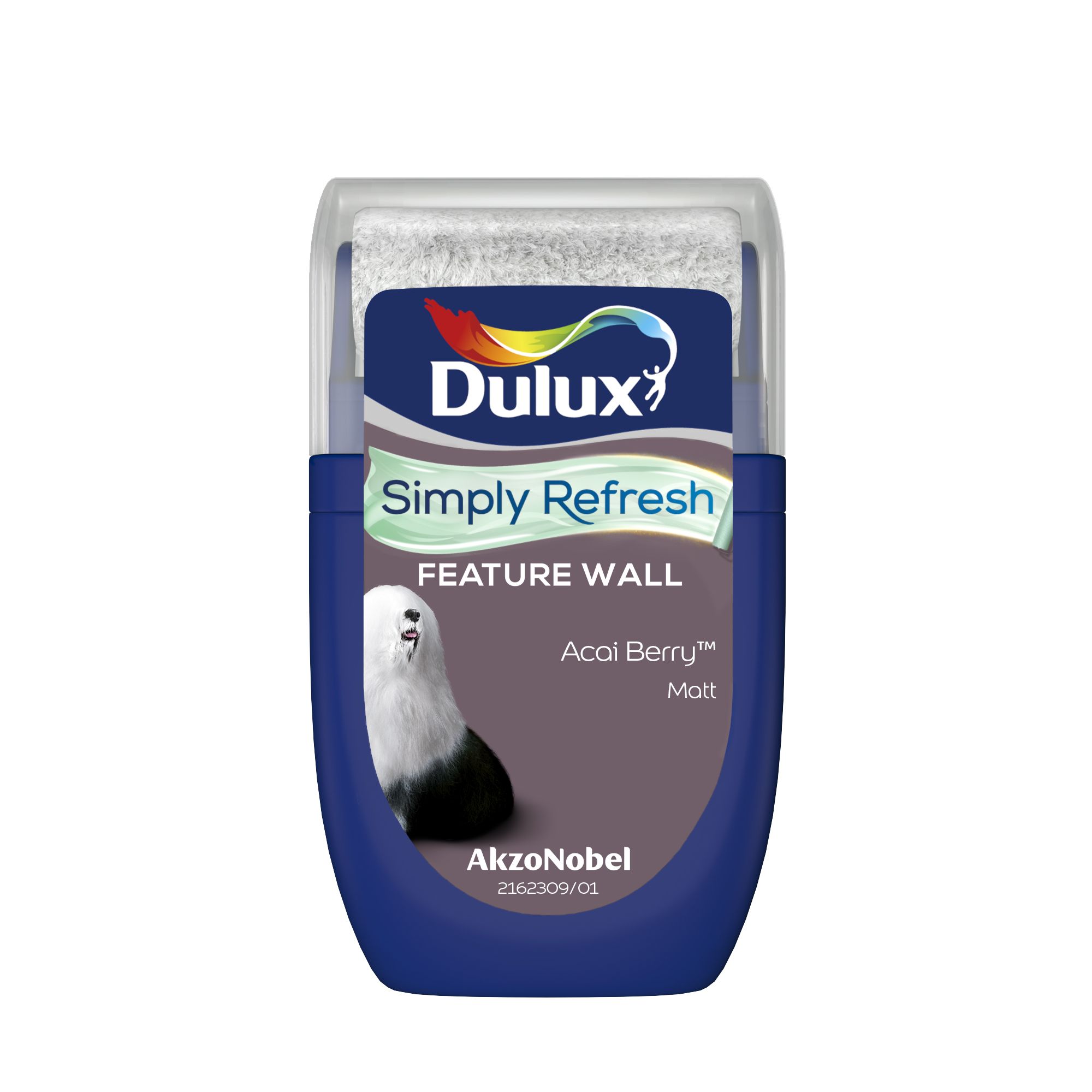 Dulux One coat Acai berry Matt Emulsion paint, 30ml Tester pot