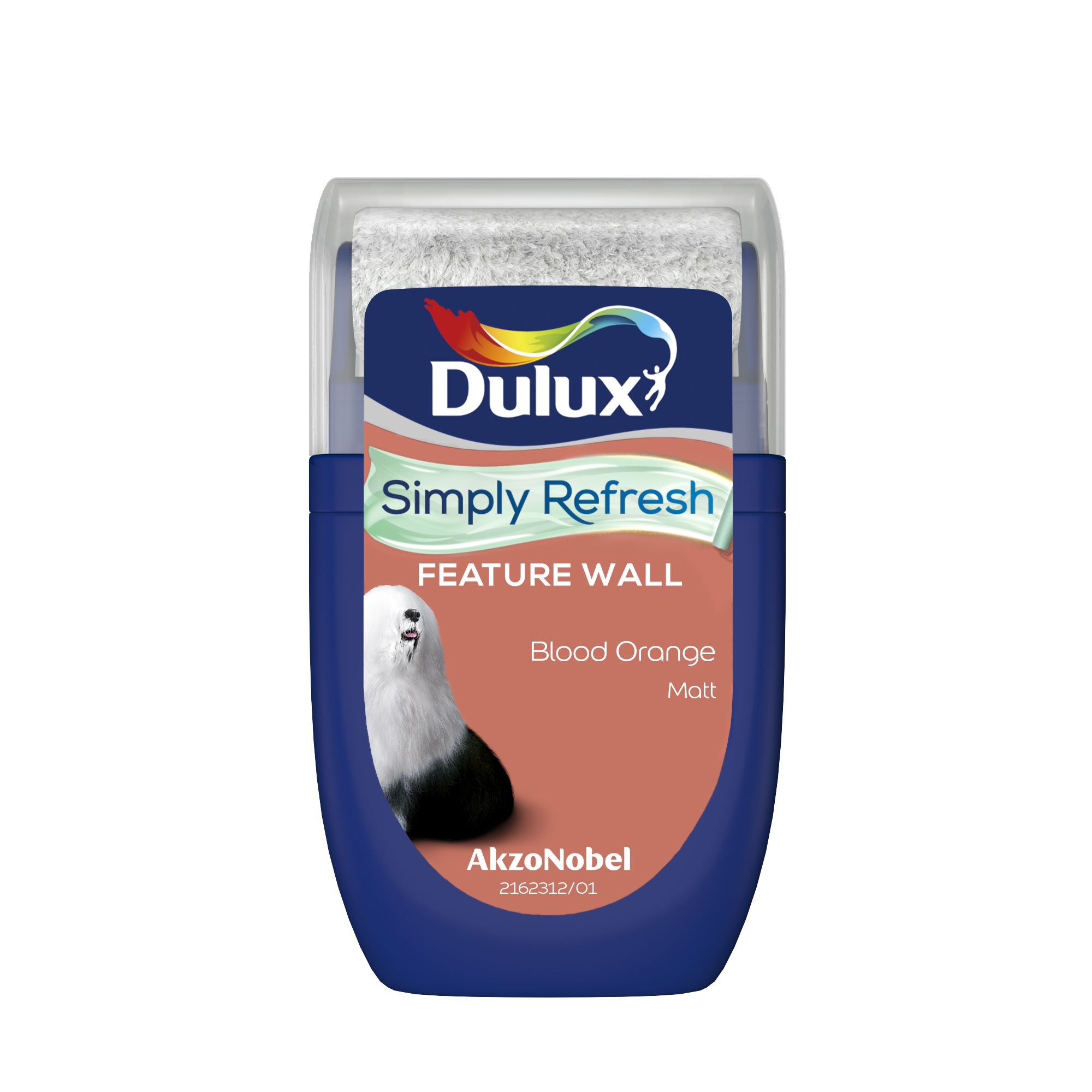 Dulux One coat Blood orange Matt Emulsion paint, 30ml Tester pot