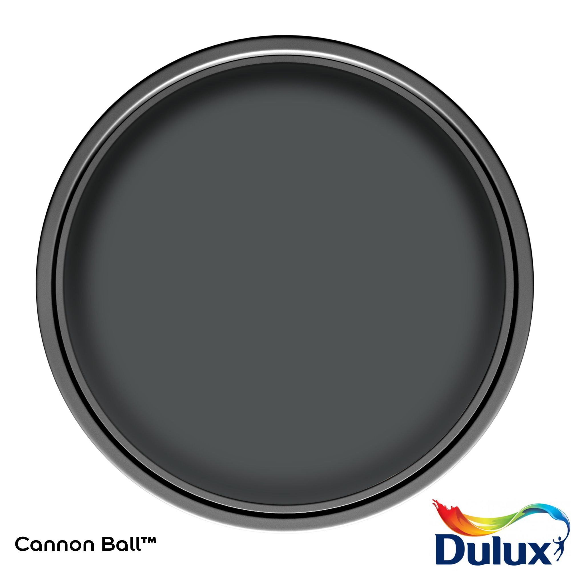 Dulux One coat Cannon ball Matt Emulsion paint, 1.25L