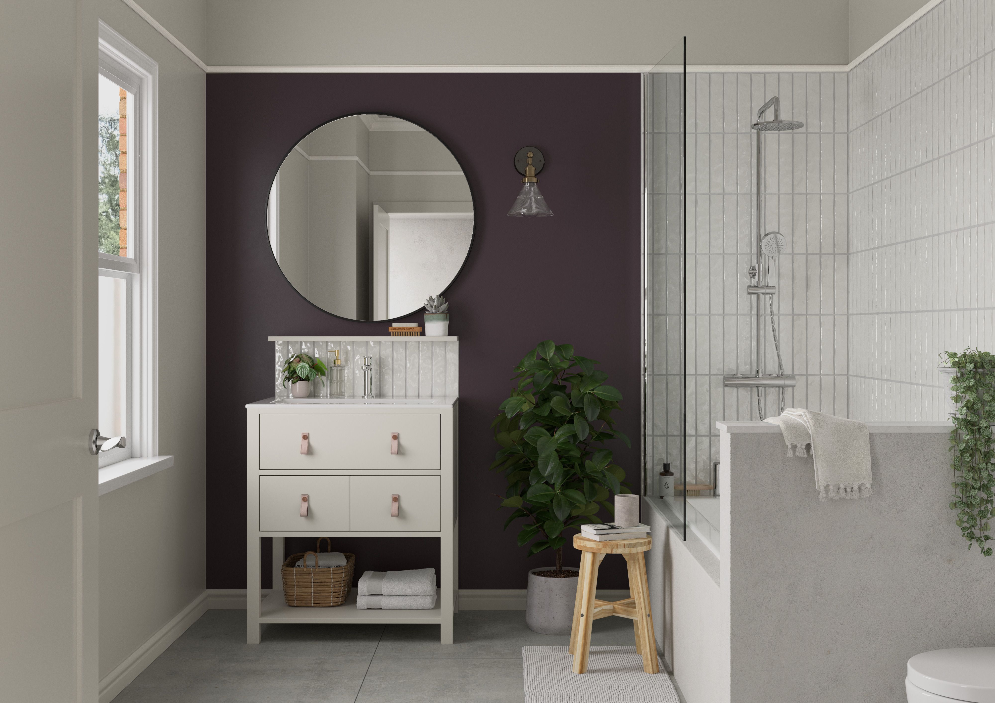 Dulux One coat Decadent damson Matt Emulsion paint, 1.25L