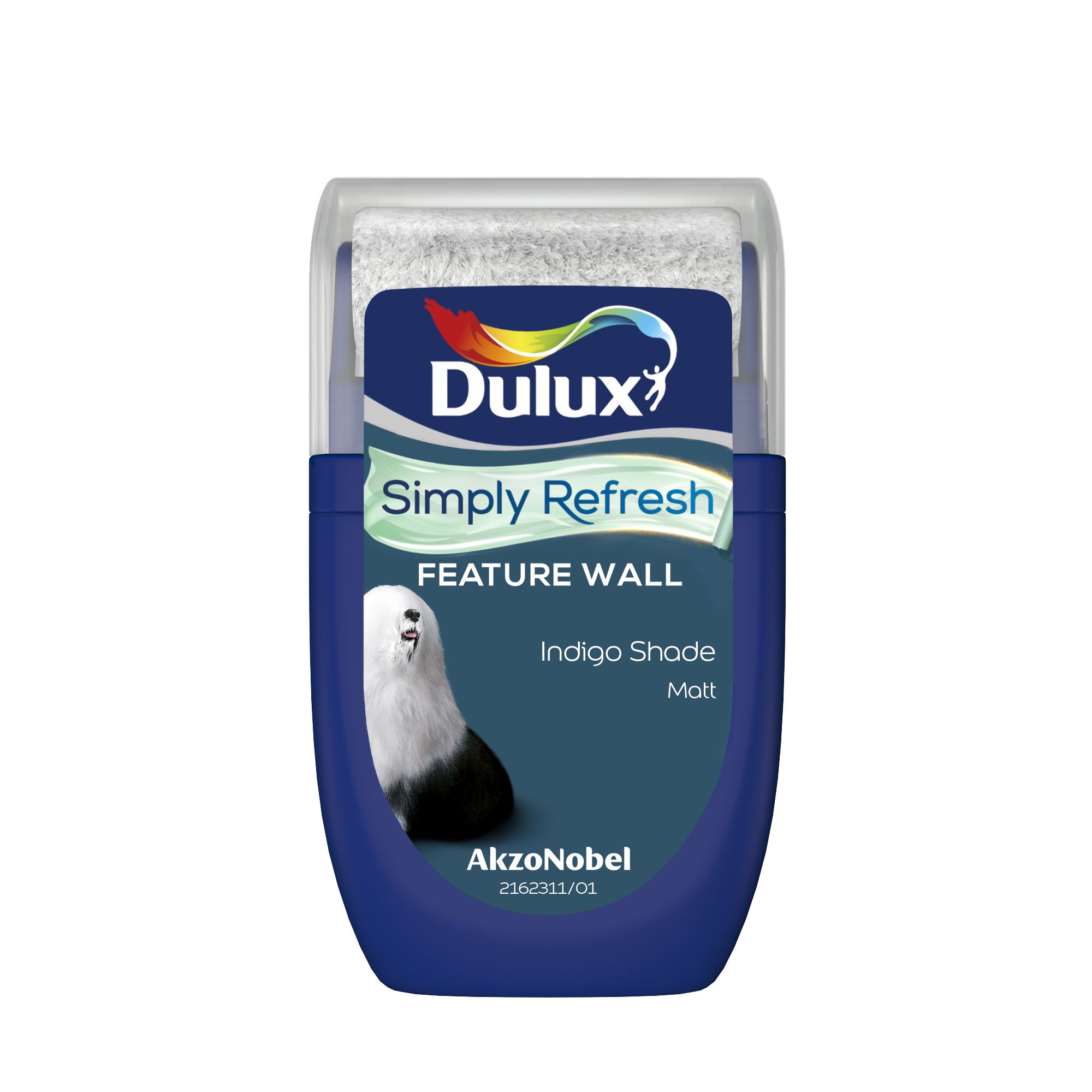 Dulux One coat Indigo shade Matt Emulsion paint, 30ml Tester pot