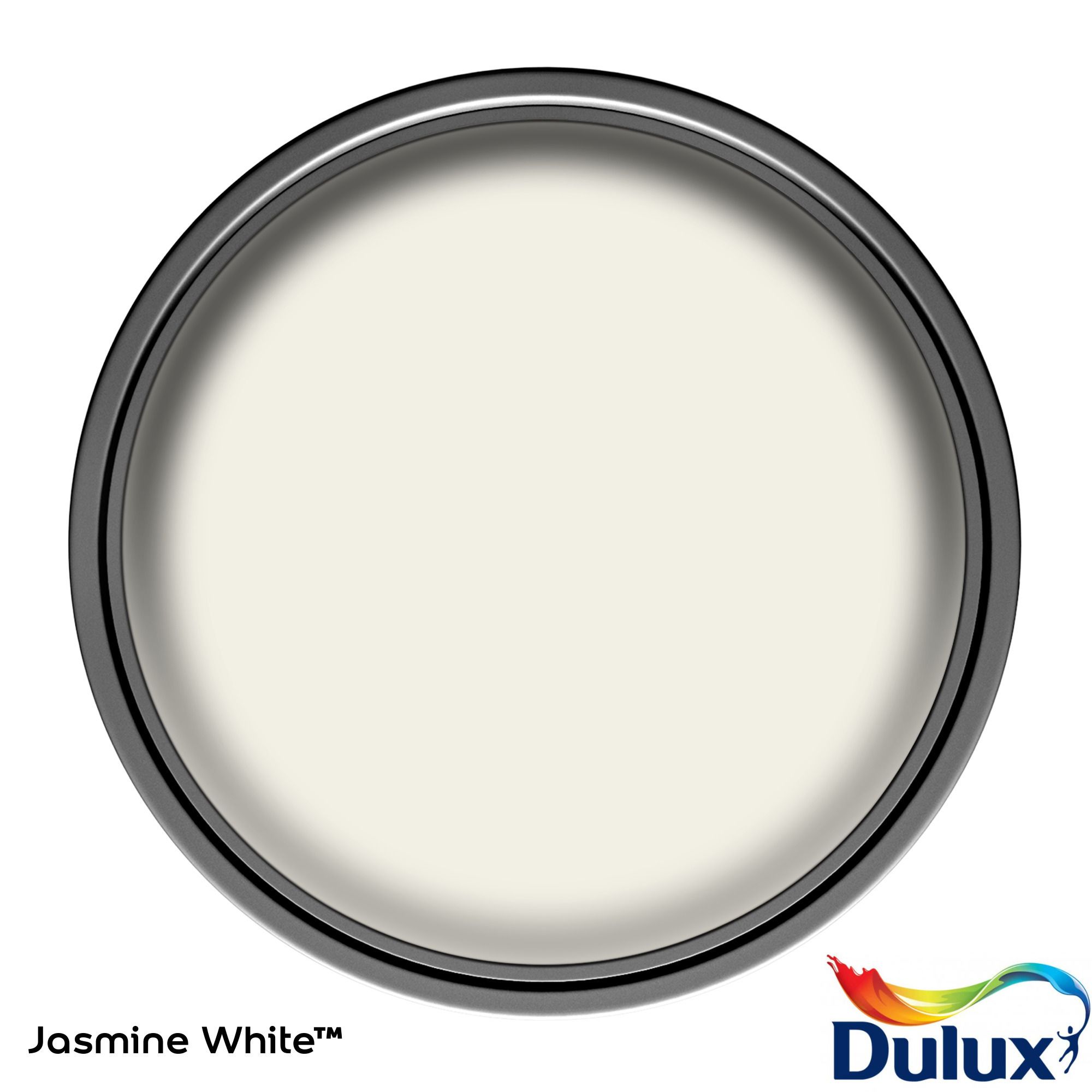 Dulux One coat Jasmine white Matt Emulsion paint, 2.5L