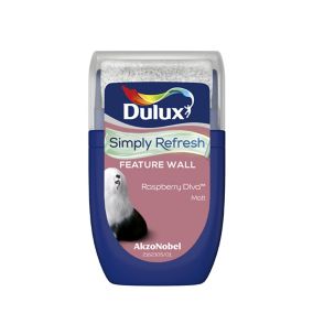 Dulux One coat Raspberry burst Matt Emulsion paint, 30ml Tester pot