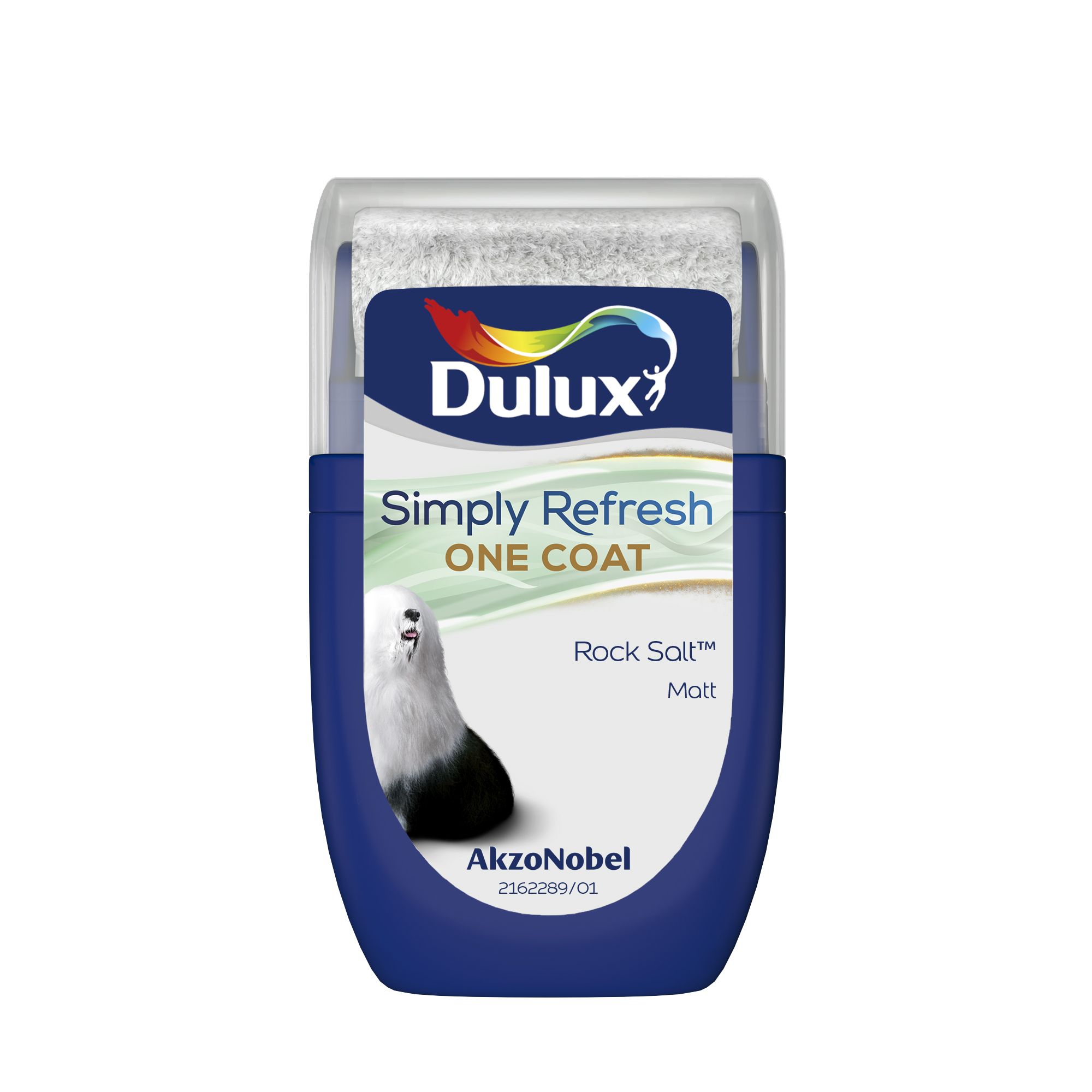 Dulux One coat Rock salt Matt Emulsion paint, 30ml Tester pot