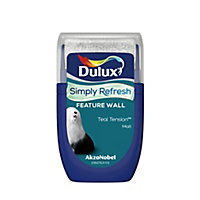Dulux One coat Teal tension Matt Emulsion paint, 30ml Tester pot