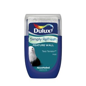 Dulux One coat Teal tension Matt Emulsion paint, 30ml Tester pot