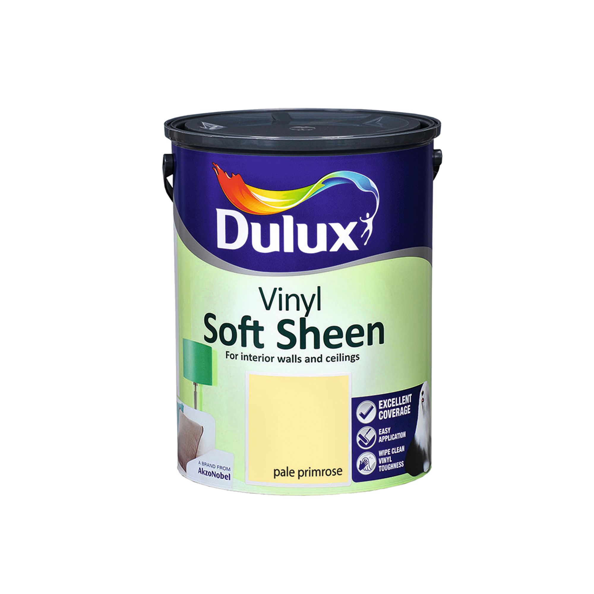 Dulux Pale primrose Soft sheen Emulsion paint, 5L