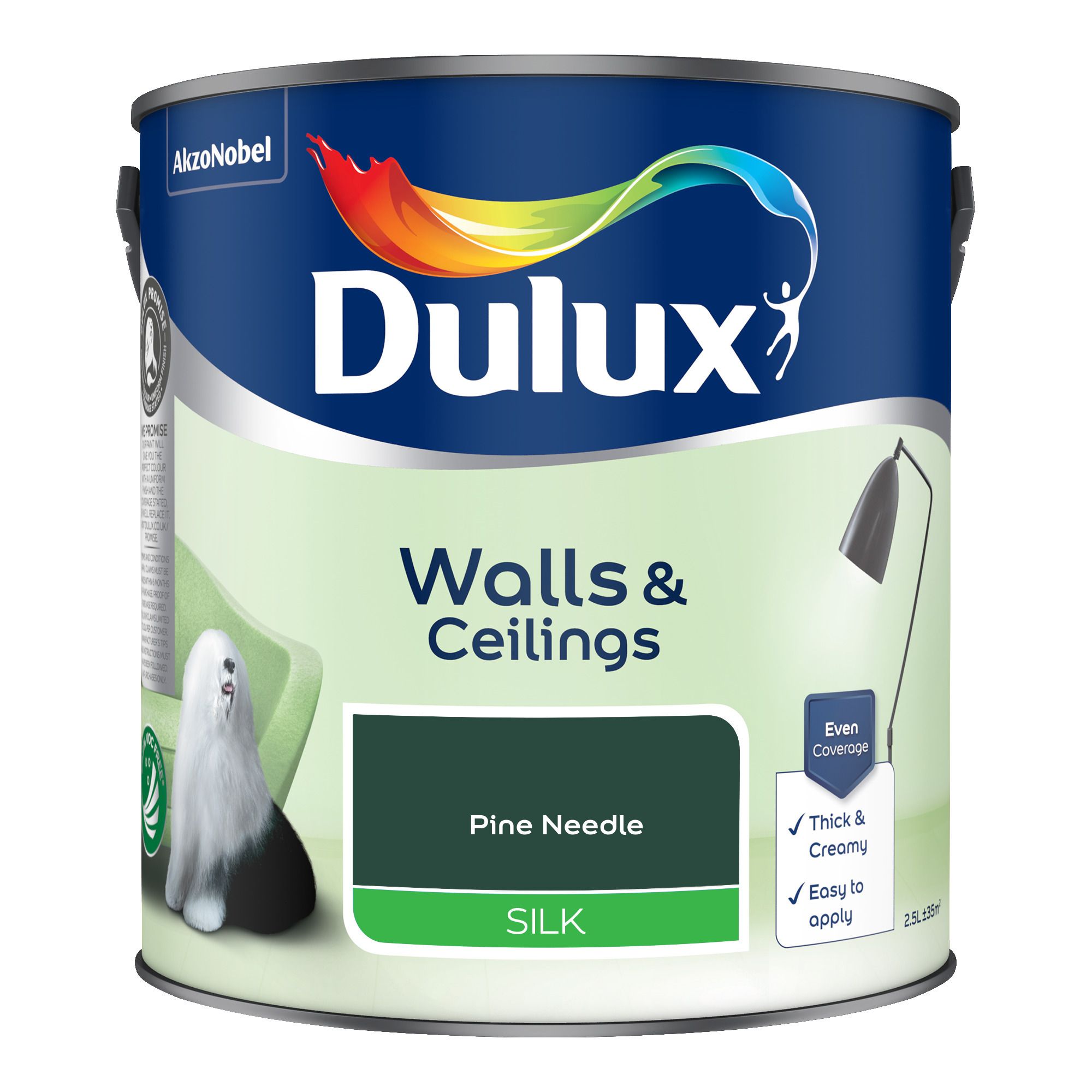Dulux Pine Needle Silk Wall & ceiling Emulsion paint, 2.5L