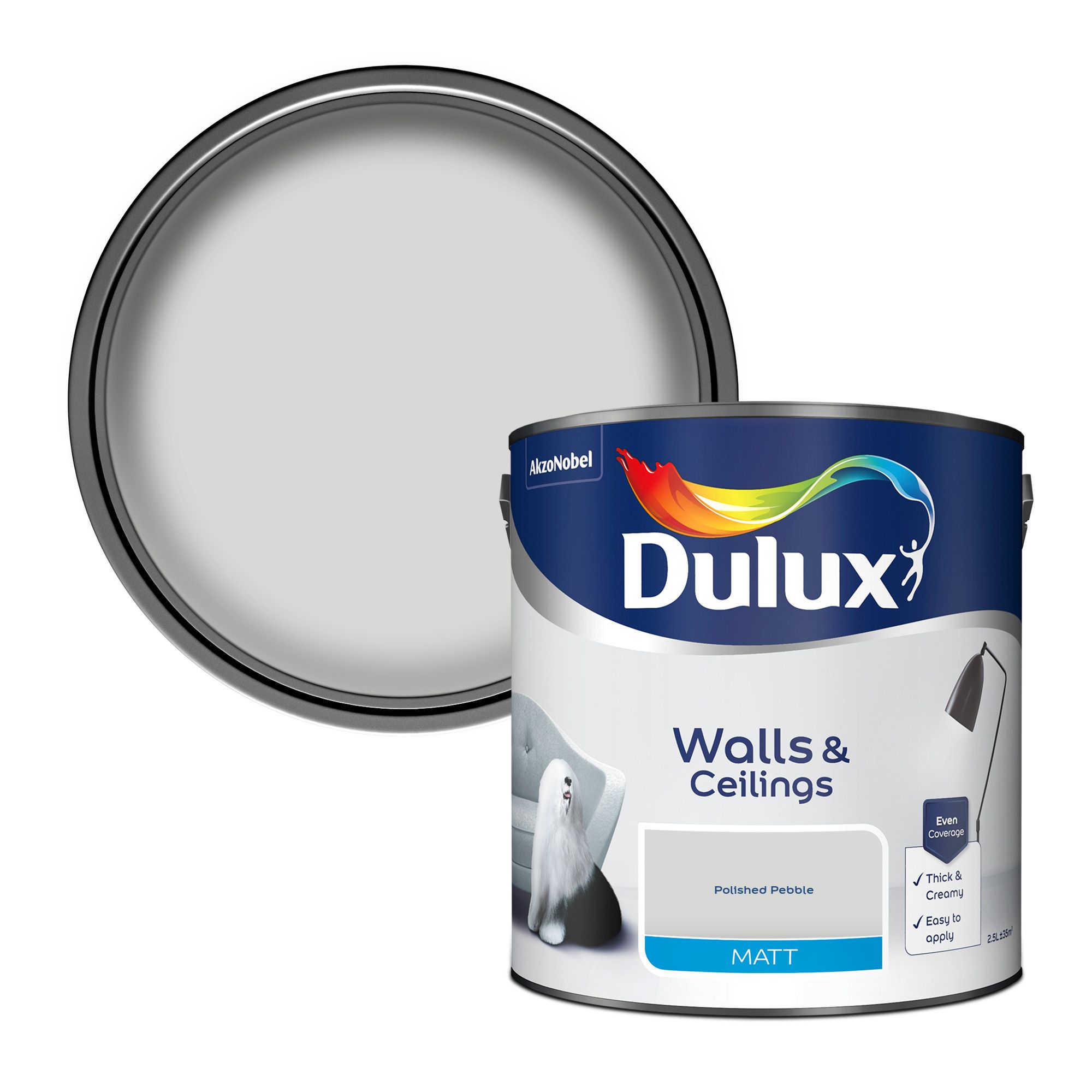 Dulux Polished Pebble Matt Emulsion Paint 2 5l Tradepoint