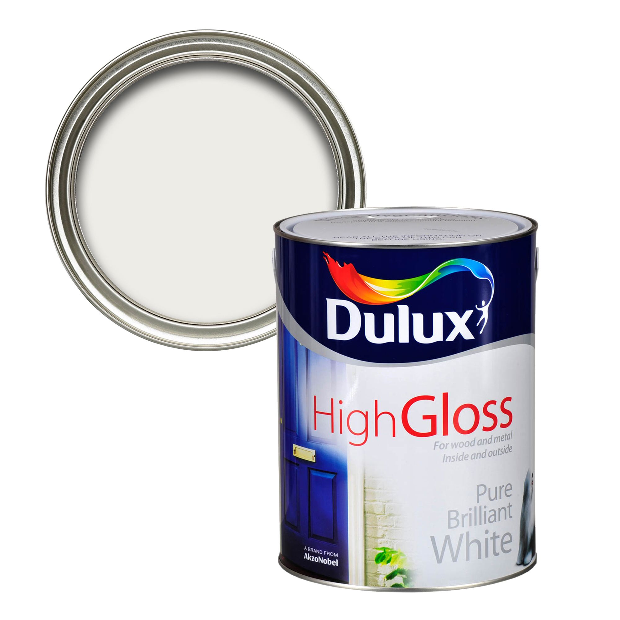 Dulux Professional White High sheen Trim paint, 5L Tradepoint